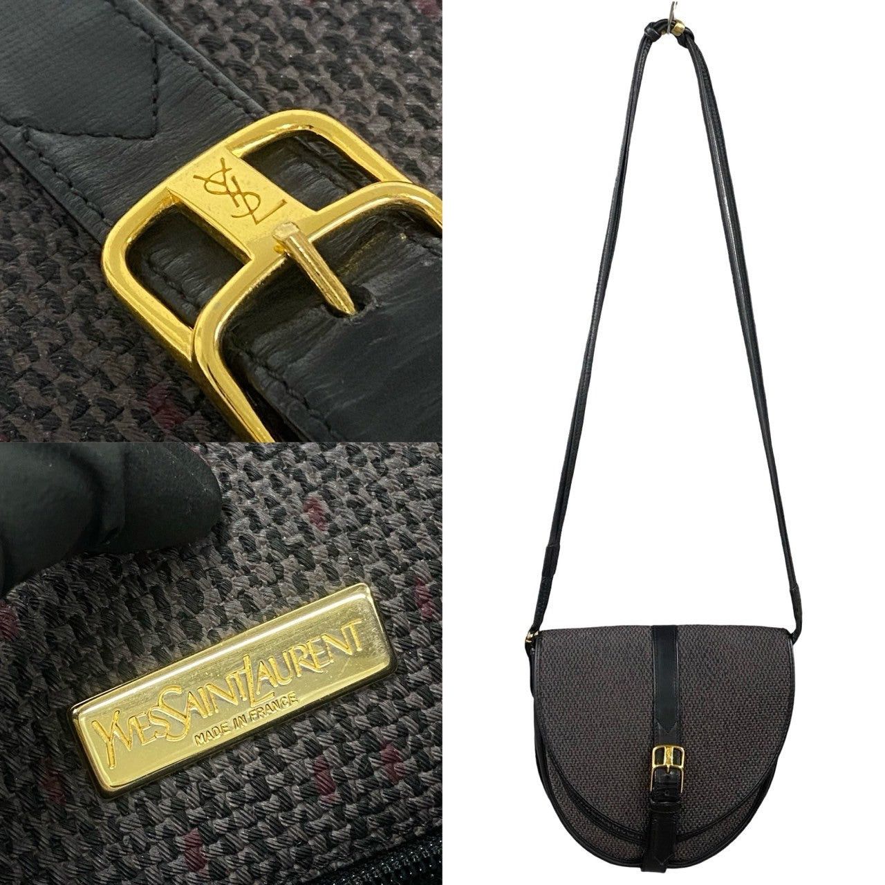Yves Saint Laurent Yves Saint Laurent Shoulder Bag Black Leather Size ONE SIZE - 3 Thumbnail
