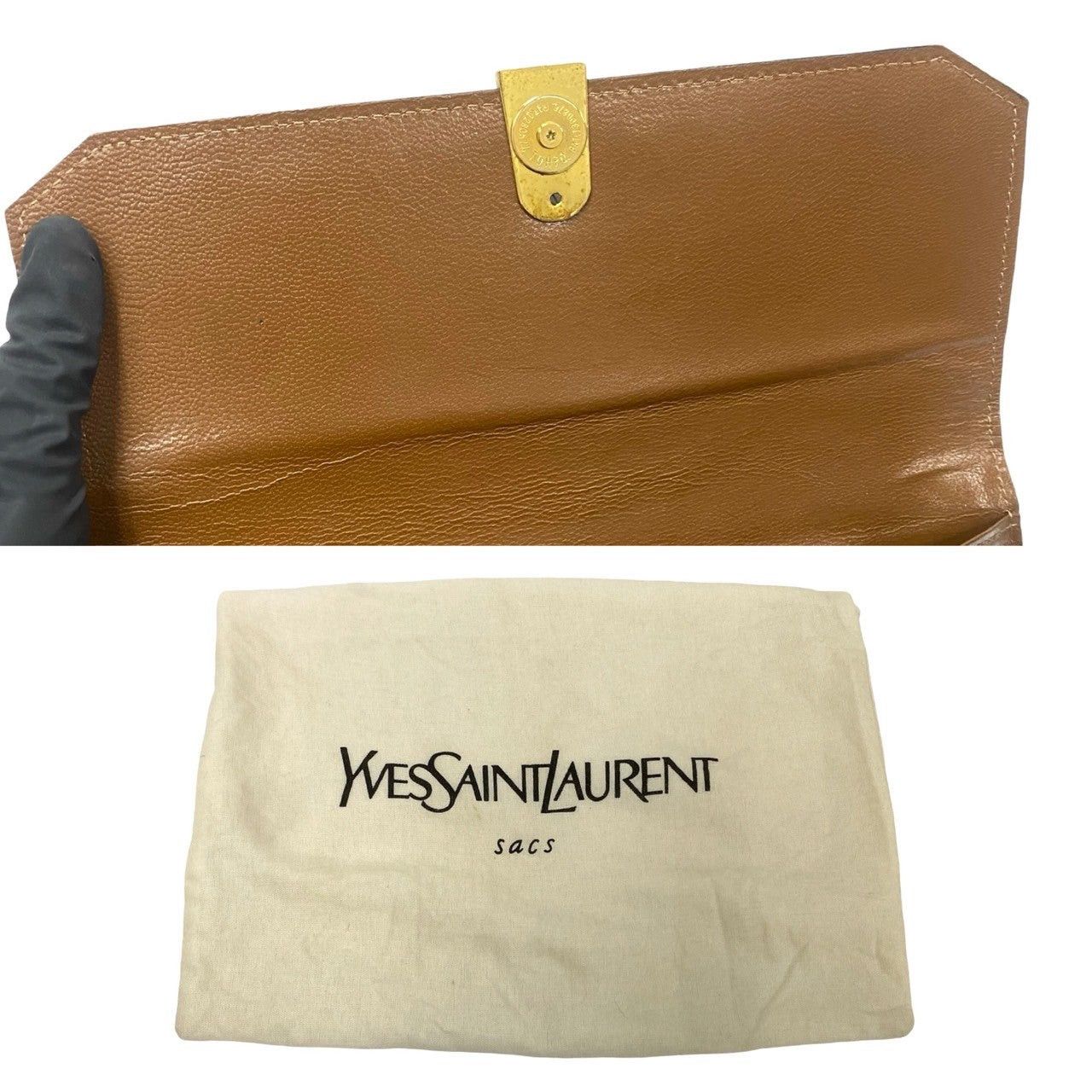 Yves Saint Laurent Yves Saint Laurent Shoulder Bag Brown Leather Size ONE SIZE - 9 Thumbnail
