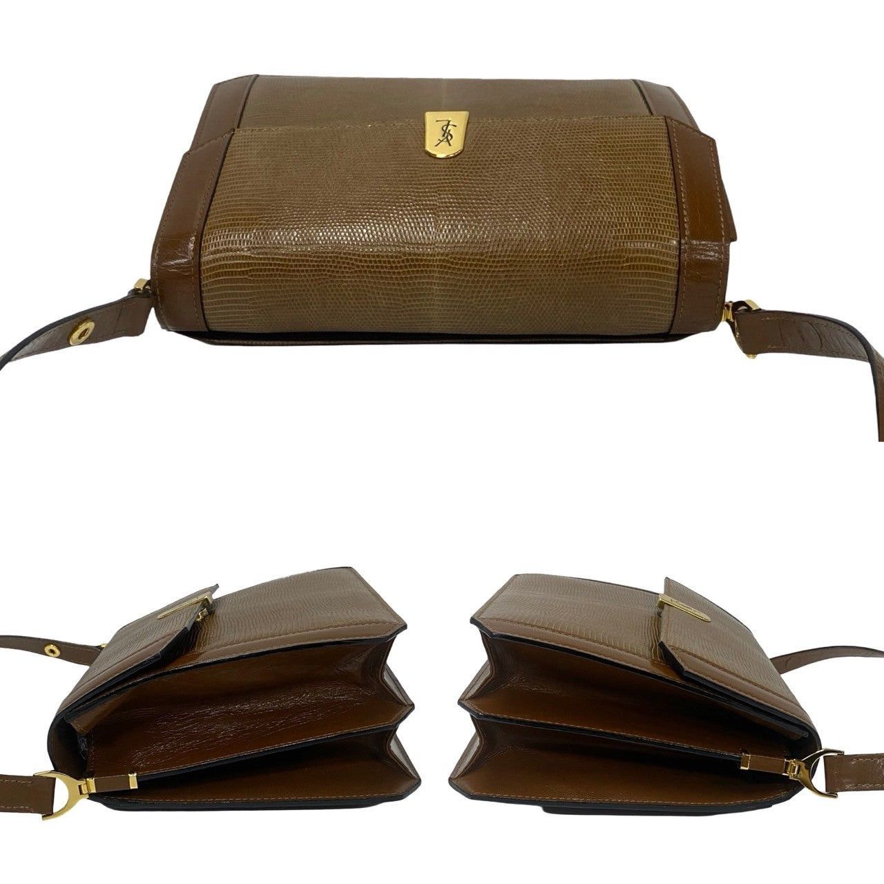 Yves Saint Laurent Yves Saint Laurent Shoulder Bag Brown Leather Size ONE SIZE - 5 Thumbnail