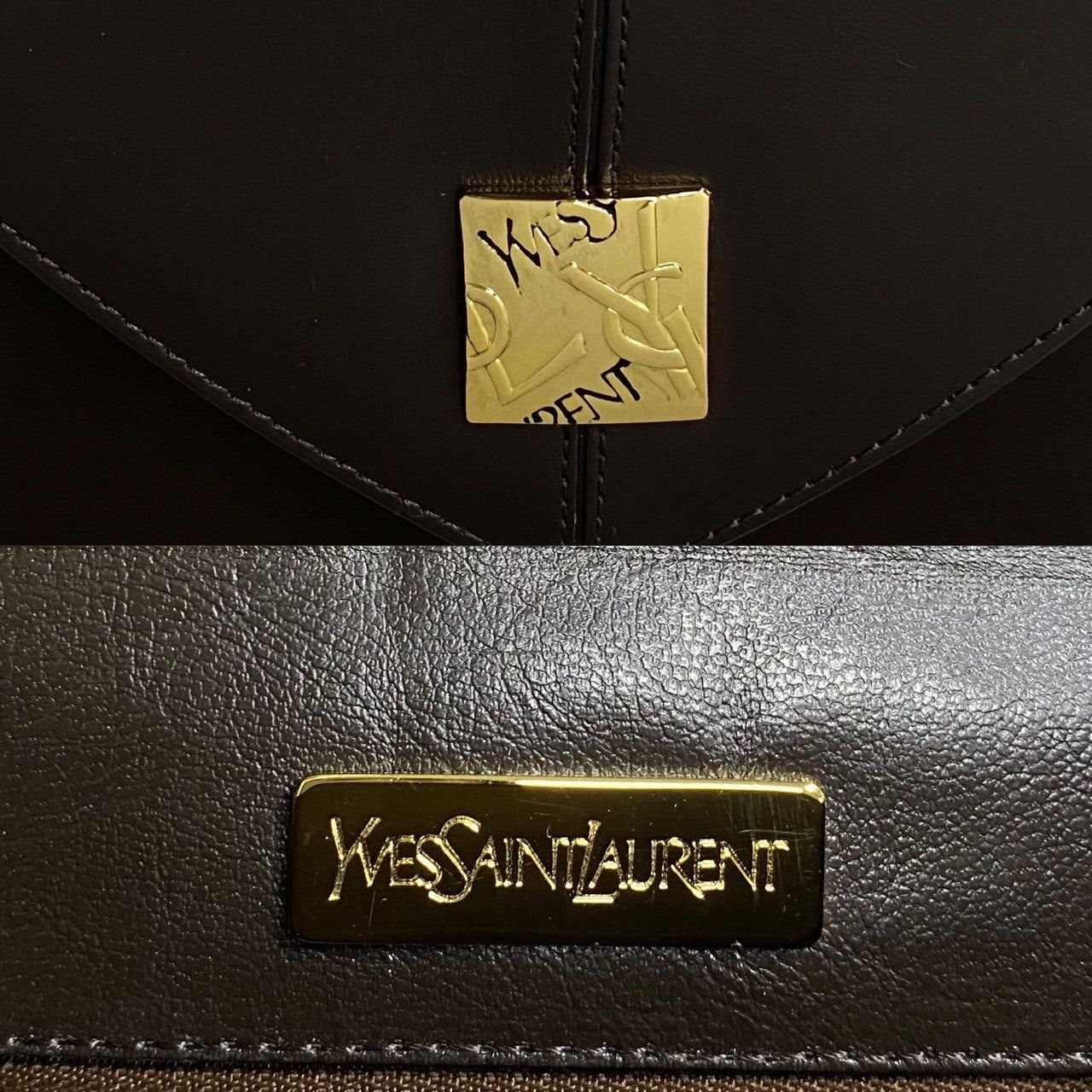 Yves Saint Laurent Yves Saint Laurent Handbag Brown Leather Size ONE SIZE - 3 Thumbnail
