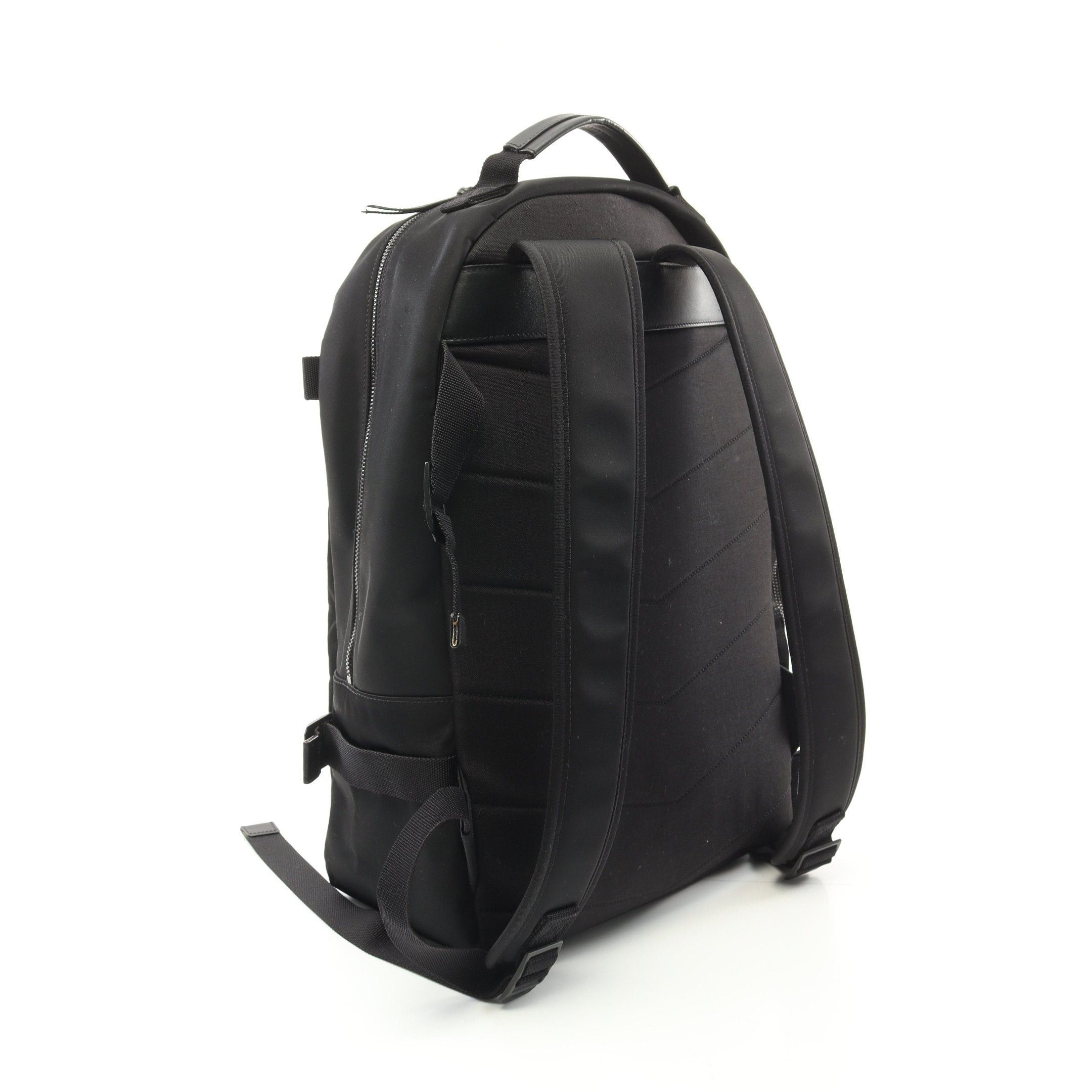 Yves Saint Laurent Yves Saint Laurent City Backpack Rucksack Nylon Leather Black Size ONE SIZE - 2 Thumbnail
