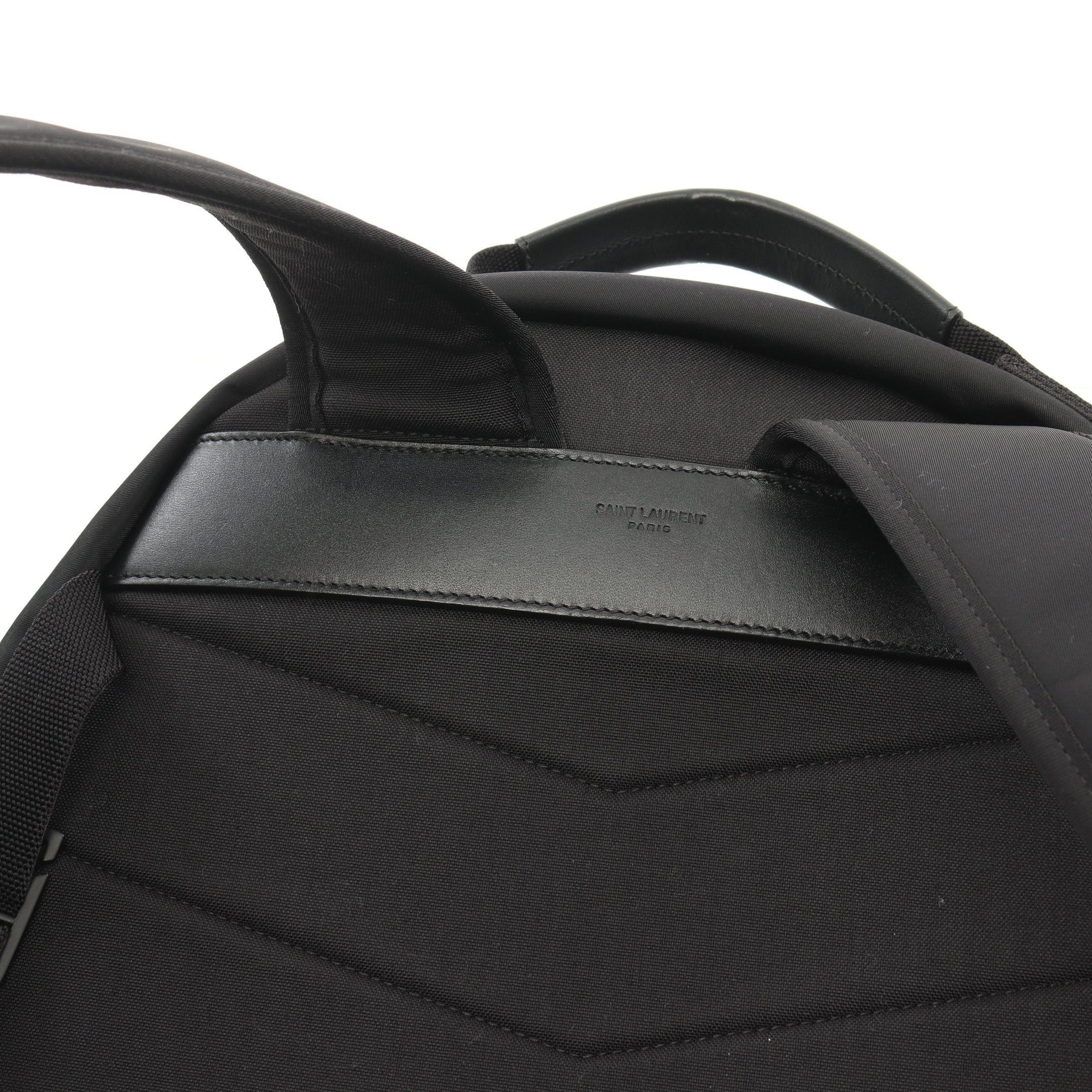 Yves Saint Laurent Yves Saint Laurent City Backpack Rucksack Nylon Leather Black Size ONE SIZE - 5 Thumbnail