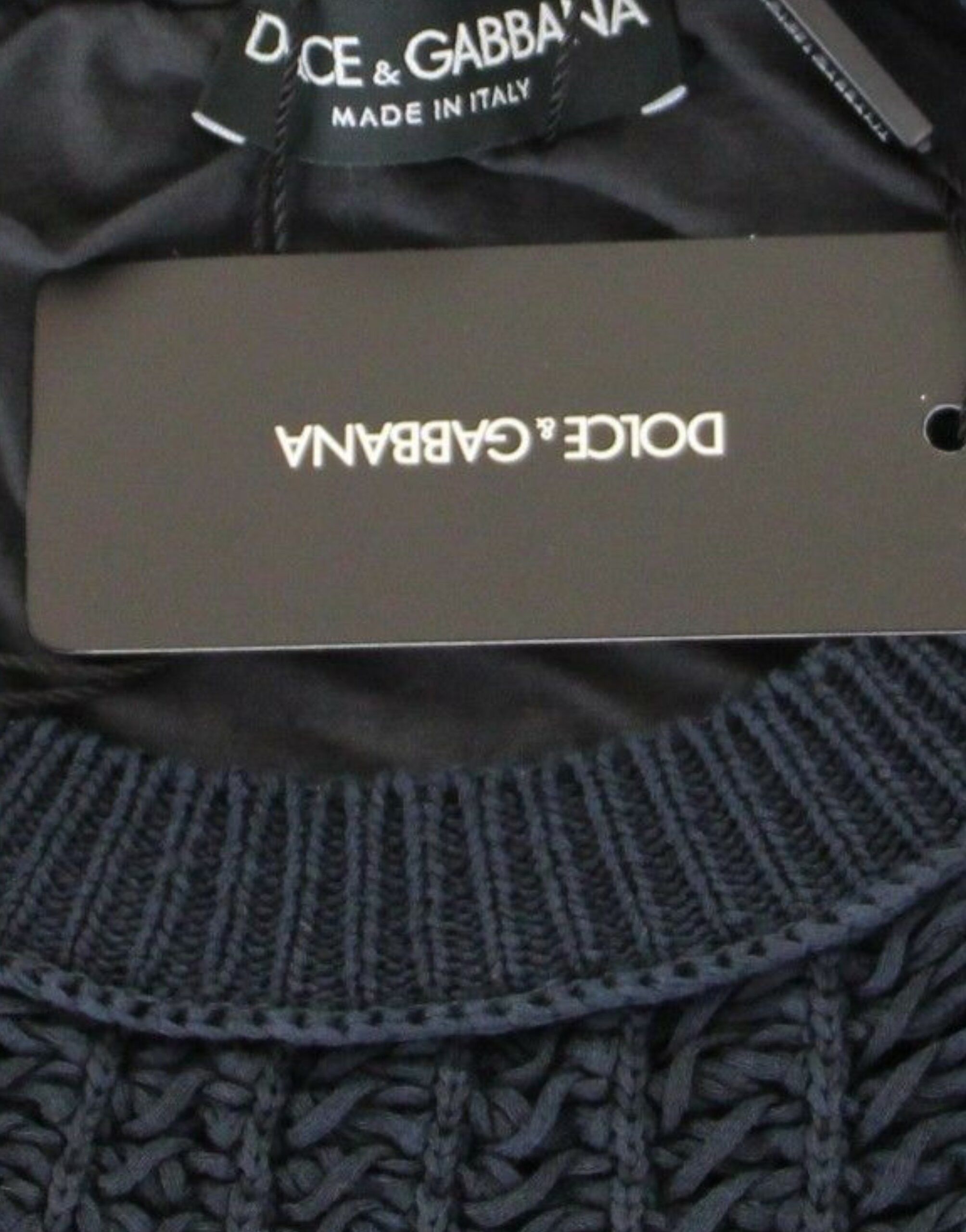 Dolce & Gabbana Elegant Blue and Black Layered Men's Sweater Size US S / EU 44-46 / 1 - 6 Thumbnail