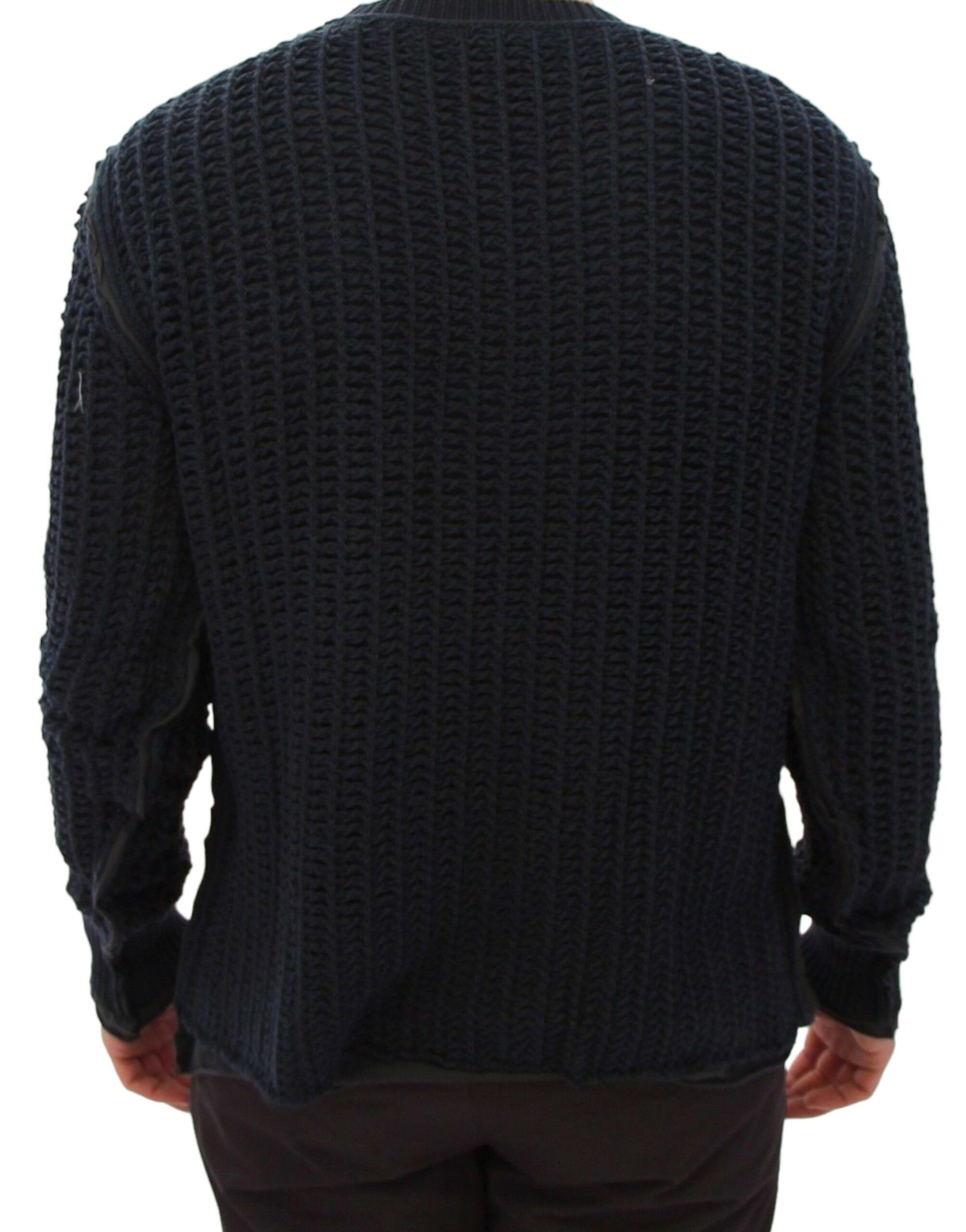 Dolce & Gabbana Elegant Blue and Black Layered Men's Sweater Size US S / EU 44-46 / 1 - 3 Thumbnail
