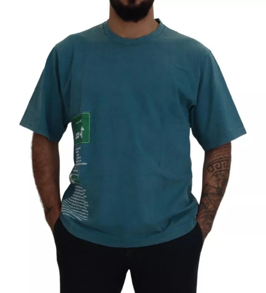 Dolce & Gabbana Elegant Crew Neck Cotton Tee in Men's Blue Size US XS / EU 42 / 0 - 2 Thumbnail