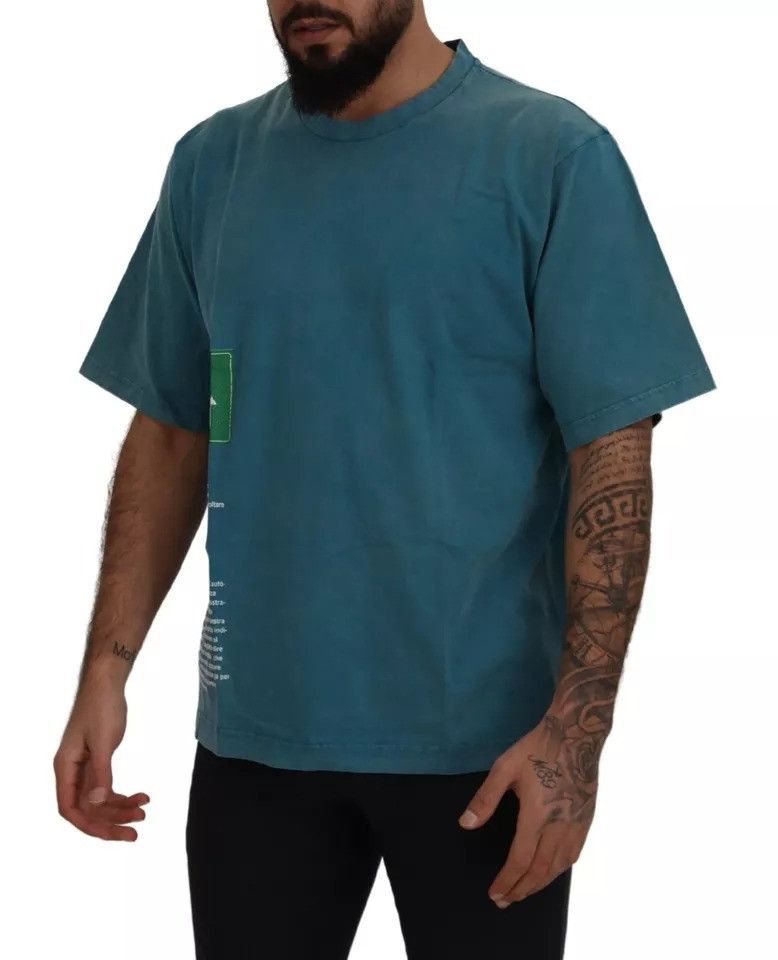Dolce & Gabbana Elegant Crew Neck Cotton Tee in Men's Blue Size US XS / EU 42 / 0 - 3 Thumbnail