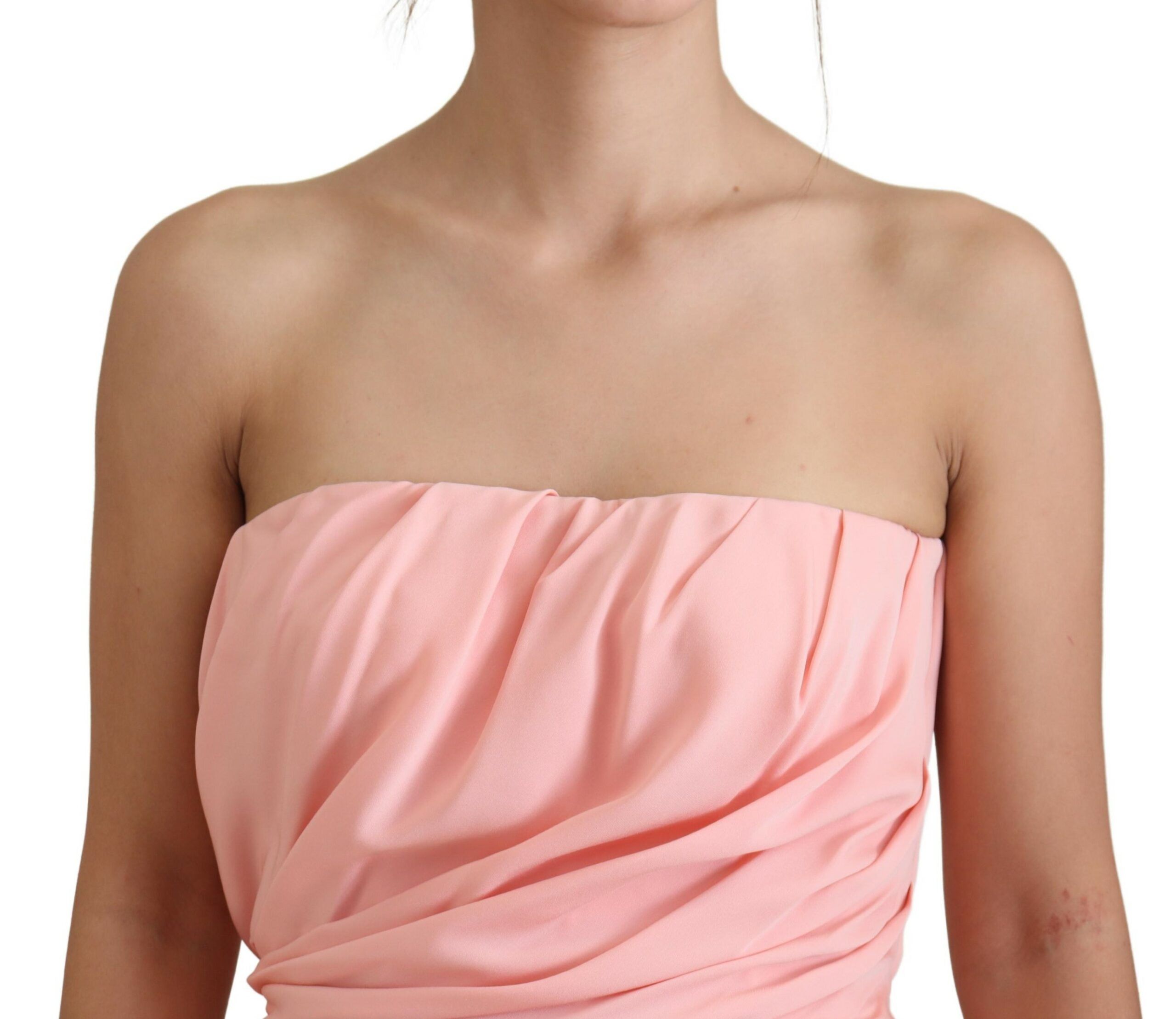 Dolce & Gabbana Elegant Pink Strapless Midi Women's Silhouette Size S / US 4 / IT 40 - 4 Thumbnail