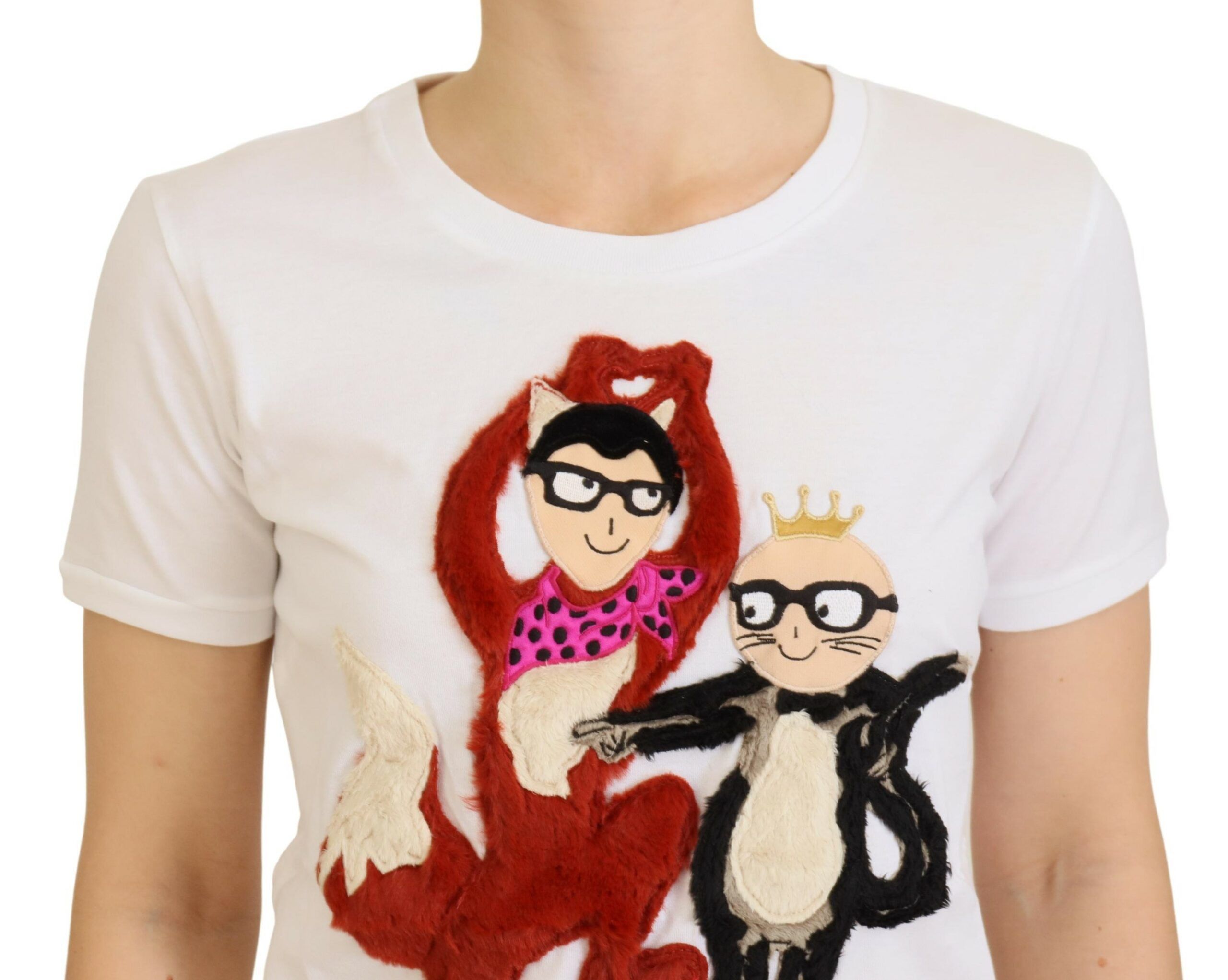 Dolce & Gabbana Iconic Prints Designer Cotton Women's Tee Size XS / US 0-2 / IT 36-38 - 4 Thumbnail