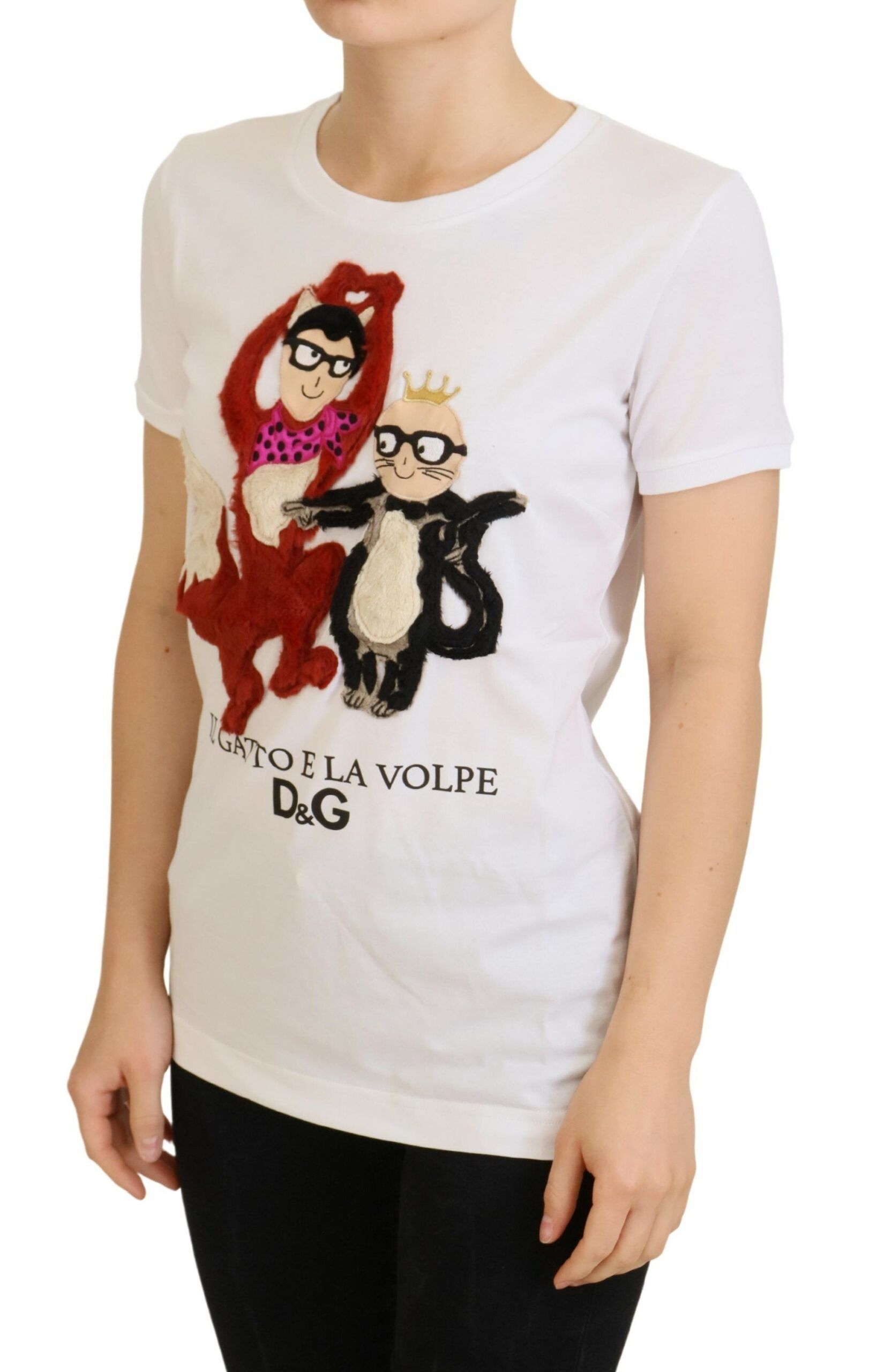 Dolce & Gabbana Iconic Prints Designer Cotton Women's Tee Size XS / US 0-2 / IT 36-38 - 2 Thumbnail