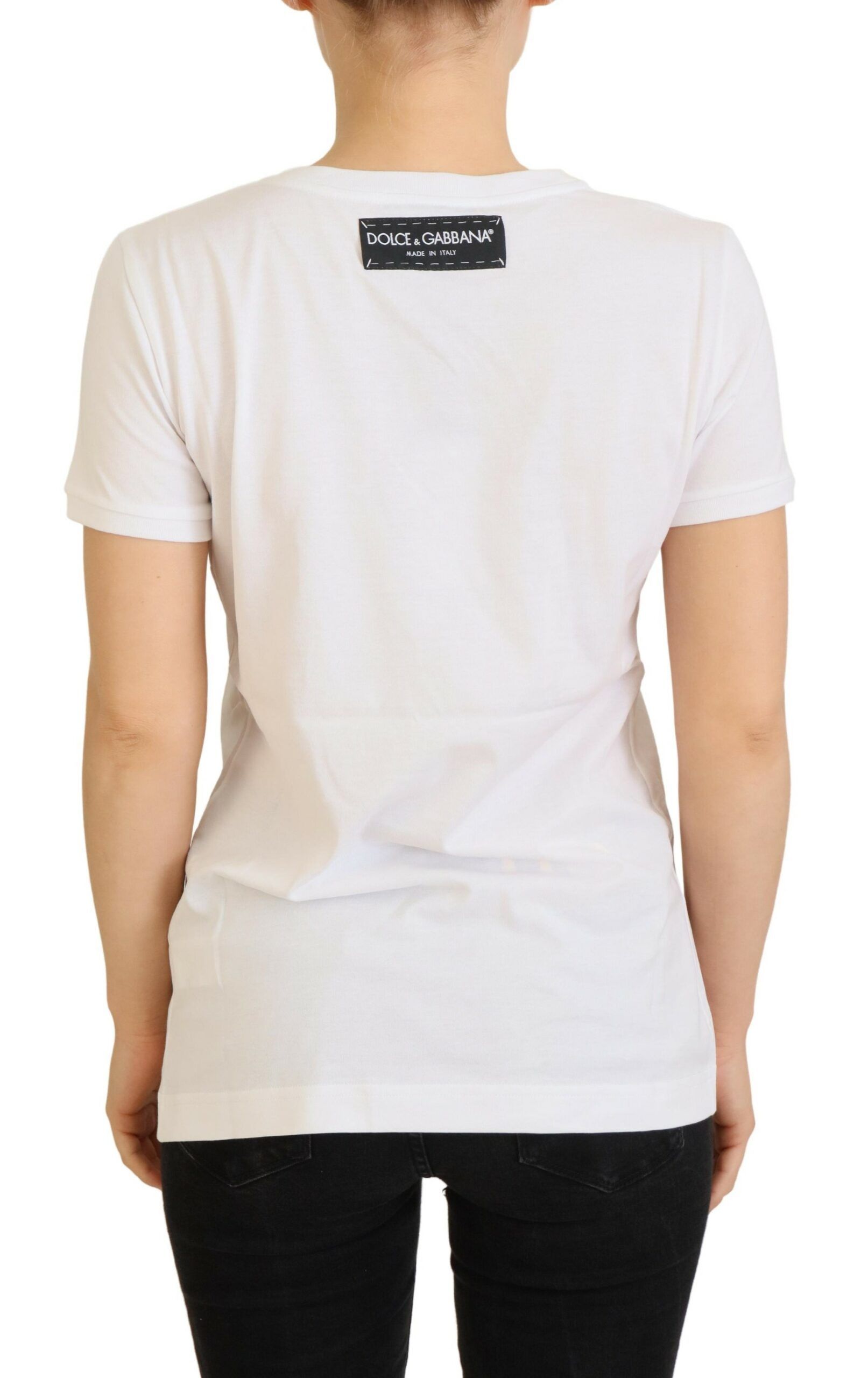 Dolce & Gabbana Iconic Prints Designer Cotton Women's Tee Size XS / US 0-2 / IT 36-38 - 3 Thumbnail