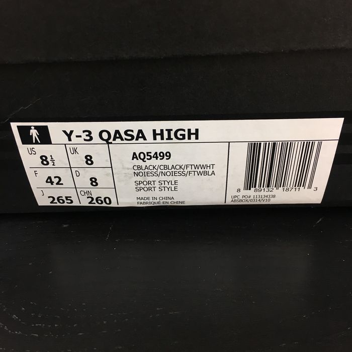 Adidas Adidas Y 3 by Yohji Yamamoto Qasa High Men Size 8.5 AQ5499