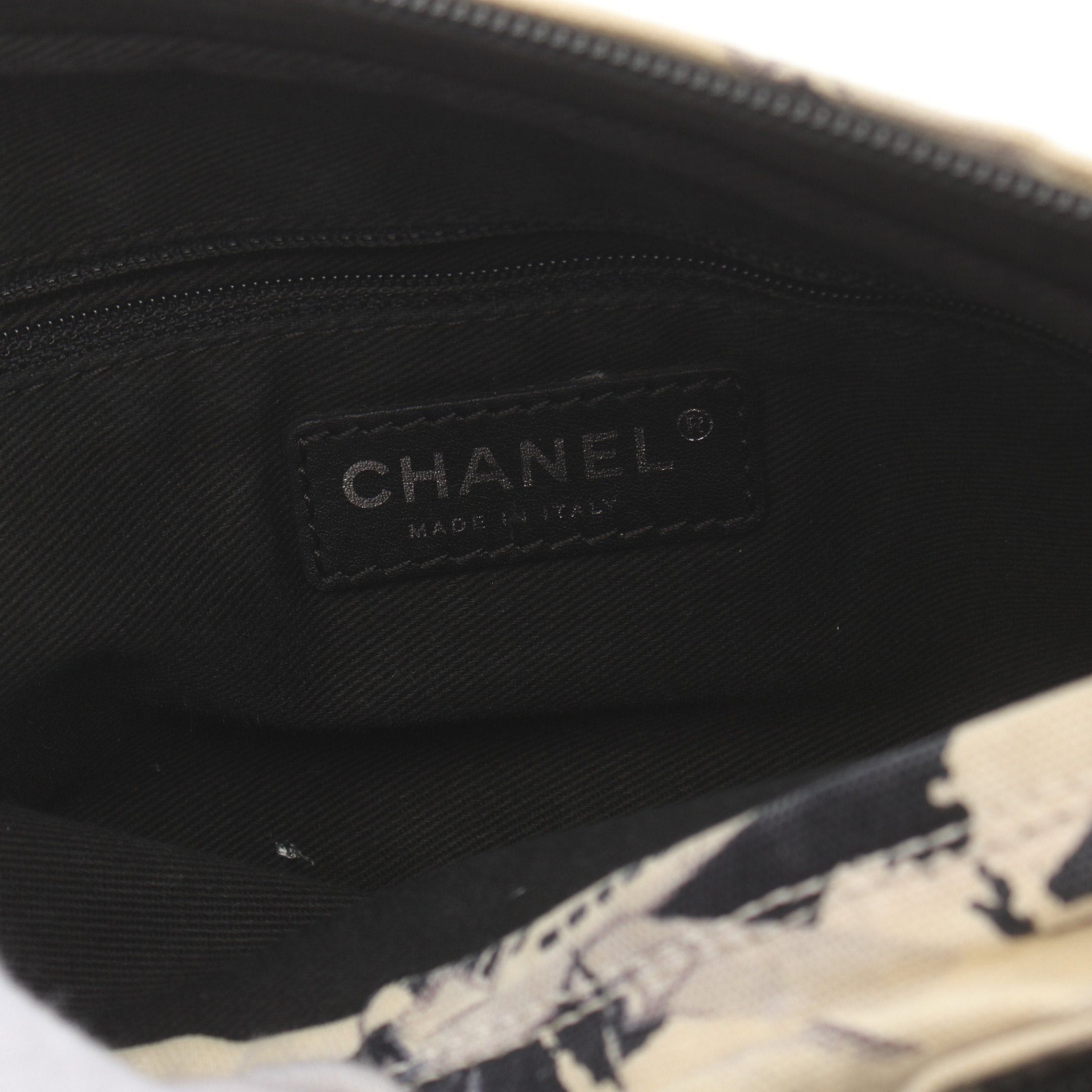 Chanel Chanel Airline Shoulder Bag Canvas Off White Black Silver Hardware Size ONE SIZE - 4 Thumbnail