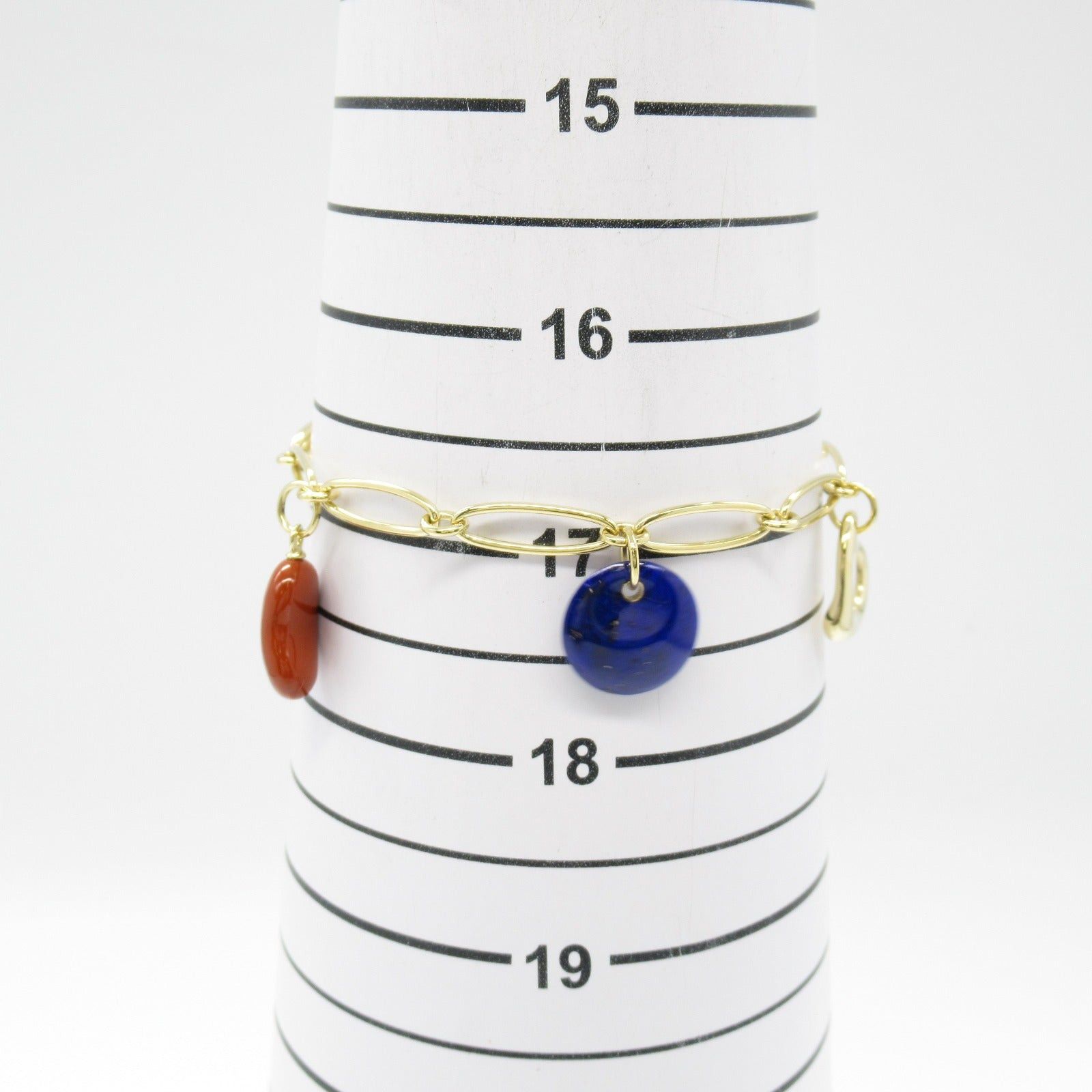 Tiffany & Co. Tiffany Co Charm Bracelets Bracelet K18 (Yellow Gold) Lapis Lazuli/Red Jasper/ Green Jade/Rock Crystal Multicolor Size ONE SIZE - 5 Thumbnail