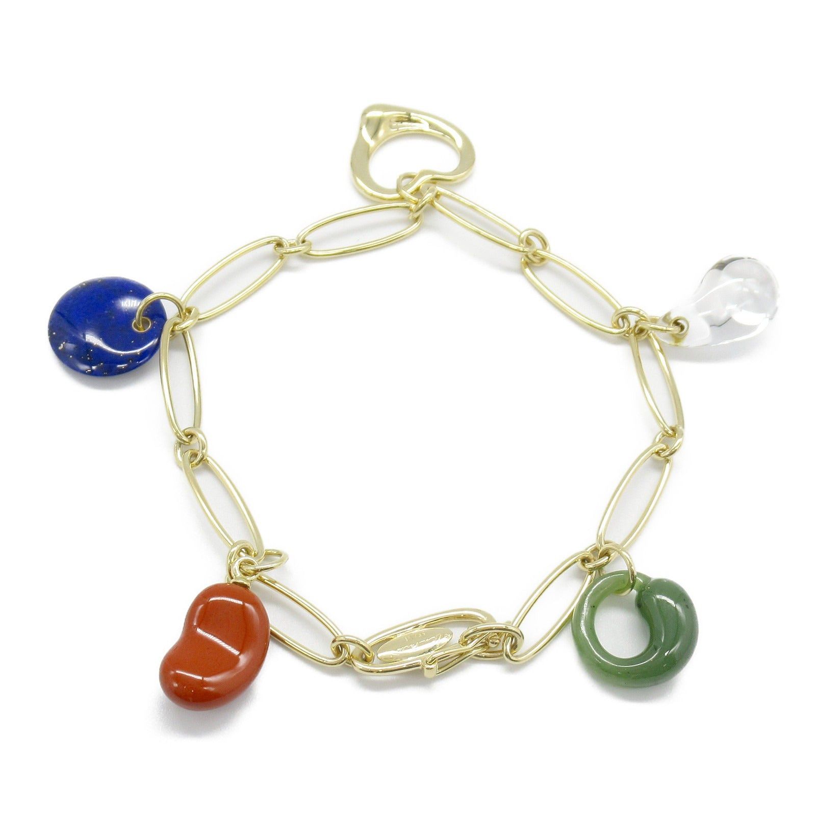 Tiffany & Co. Tiffany Co Charm Bracelets Bracelet K18 (Yellow Gold) Lapis Lazuli/Red Jasper/ Green Jade/Rock Crystal Multicolor Size ONE SIZE - 2 Thumbnail