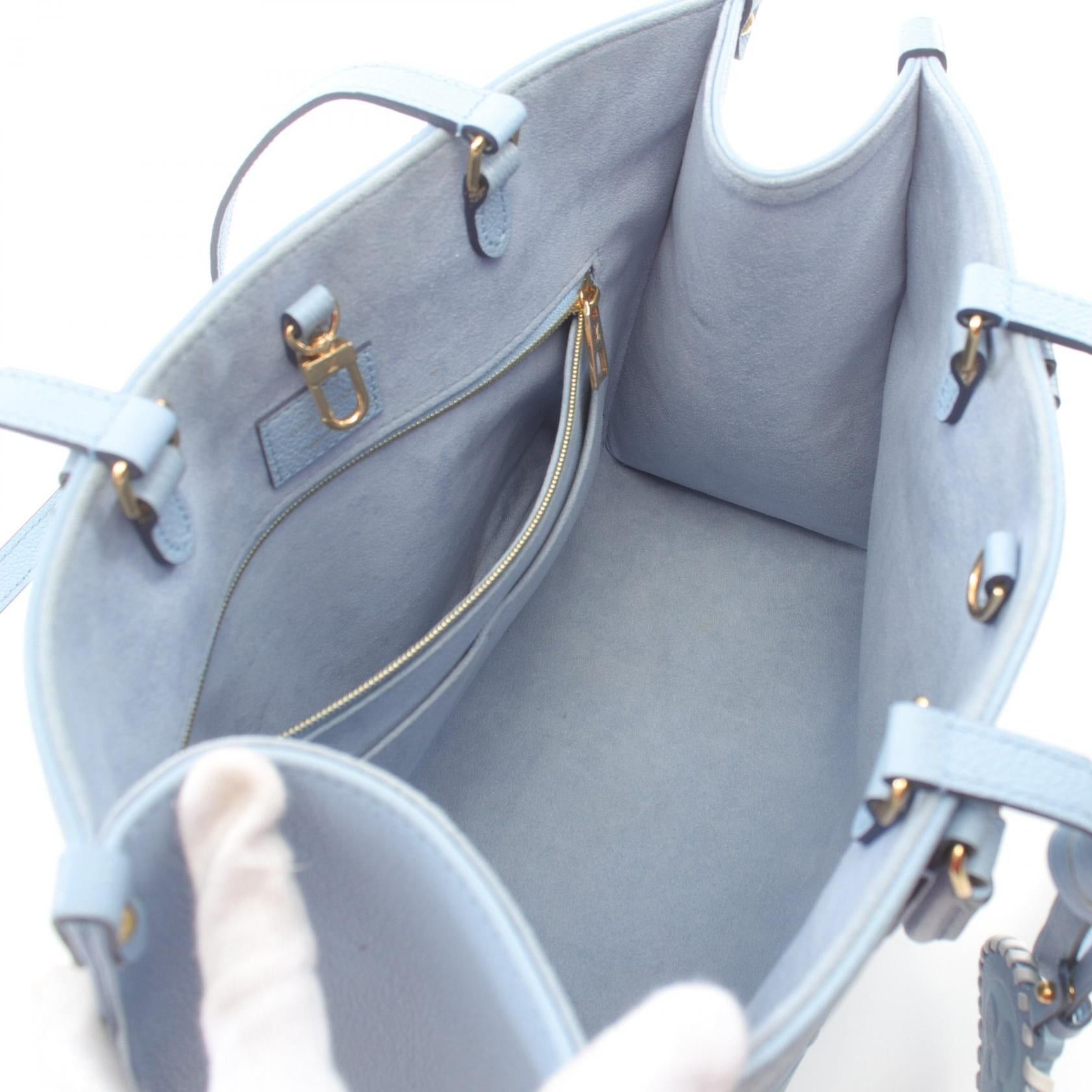 Louis Vuitton Louis Vuitton On-The-Go Mm Monogram Empreinte Summer Blue Shoulder Bag Tote Leather Light Size ONE SIZE - 3 Thumbnail