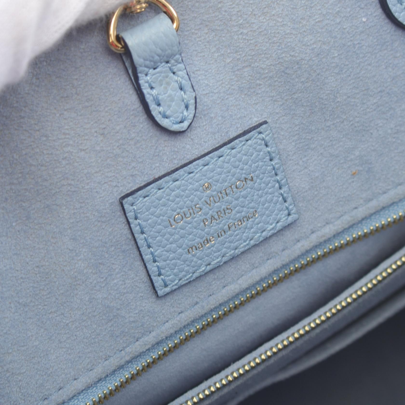Louis Vuitton Louis Vuitton On-The-Go Mm Monogram Empreinte Summer Blue Shoulder Bag Tote Leather Light Size ONE SIZE - 4 Thumbnail