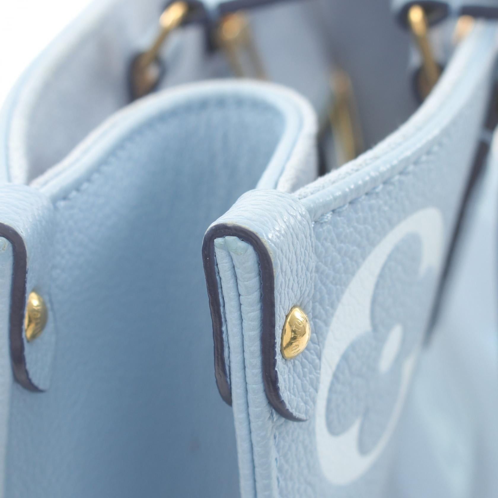 Louis Vuitton Louis Vuitton On-The-Go Mm Monogram Empreinte Summer Blue Shoulder Bag Tote Leather Light Size ONE SIZE - 10 Thumbnail
