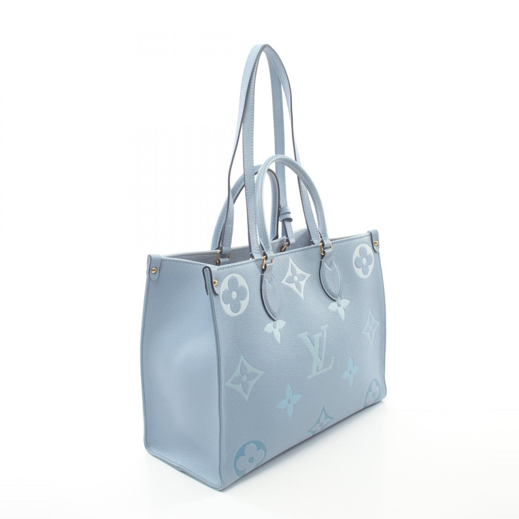 Louis Vuitton On-The-Go Mm Monogram Empreinte Summer Blue Shoulder