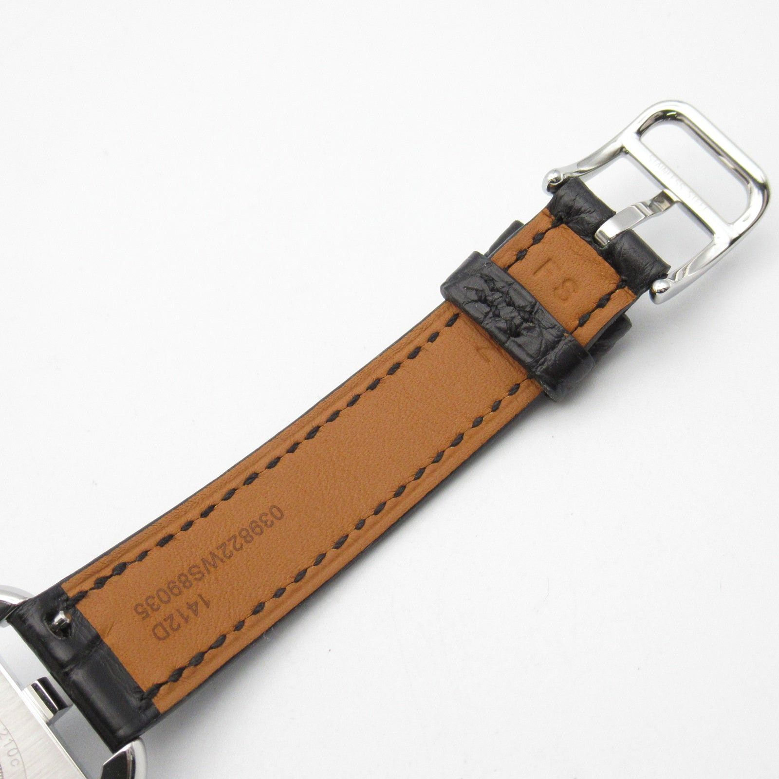 Hermes Hermes Cape Cod Watch Women Quartz Stainless Steel Crocodile Leather Belt Black Size ONE SIZE - 18 Thumbnail