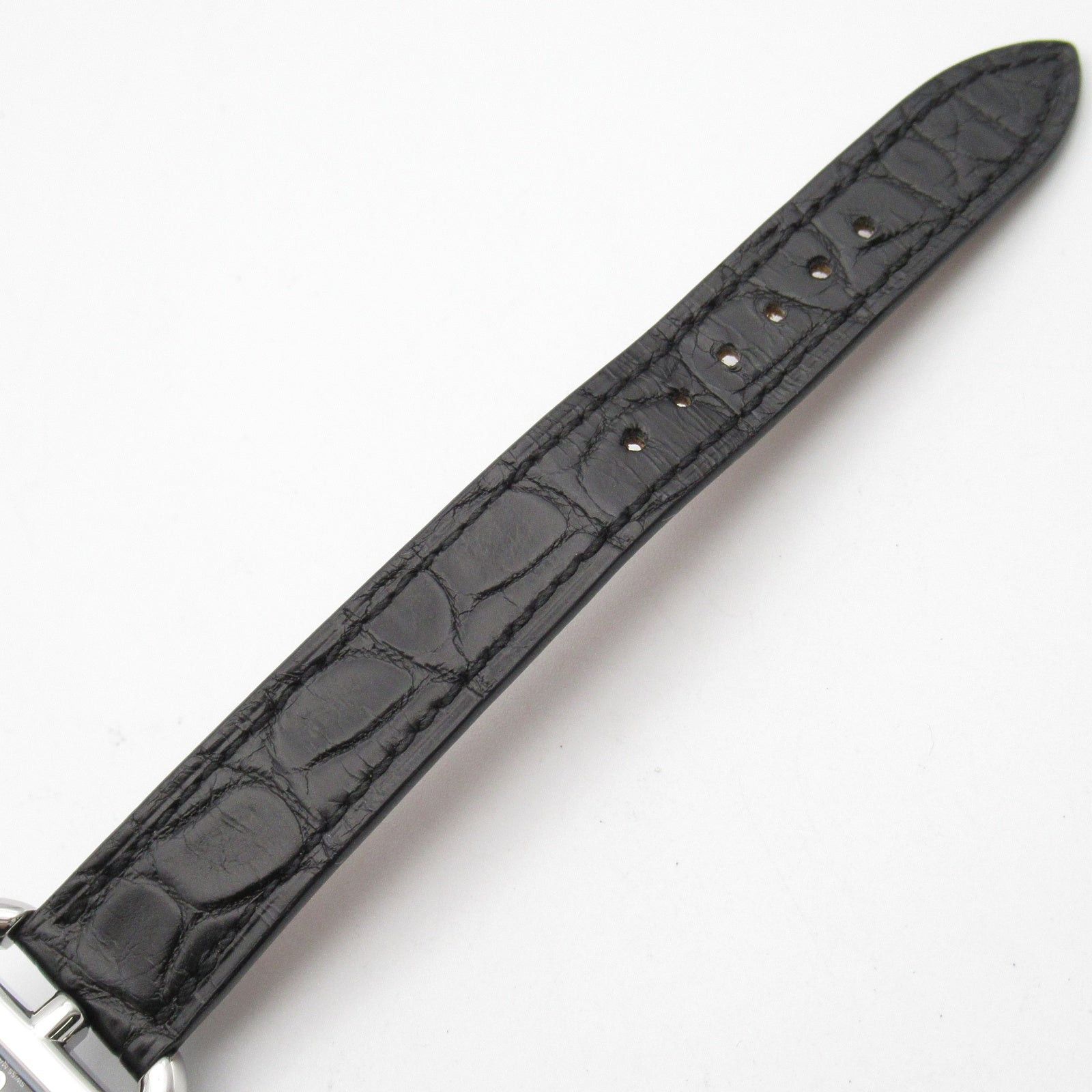 Hermes Hermes Cape Cod Watch Women Quartz Stainless Steel Crocodile Leather Belt Black Size ONE SIZE - 14 Thumbnail