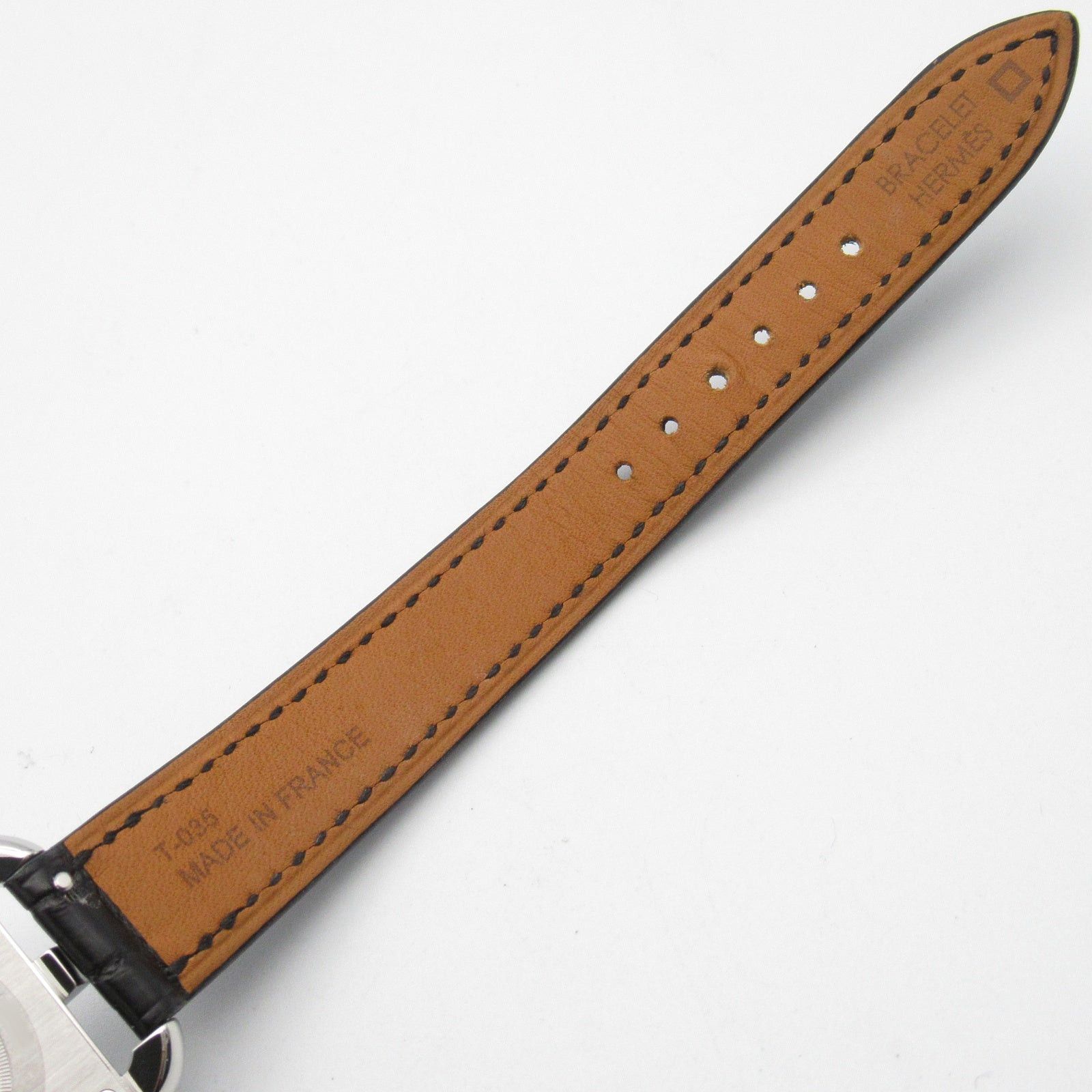 Hermes Hermes Cape Cod Watch Women Quartz Stainless Steel Crocodile Leather Belt Black Size ONE SIZE - 15 Thumbnail