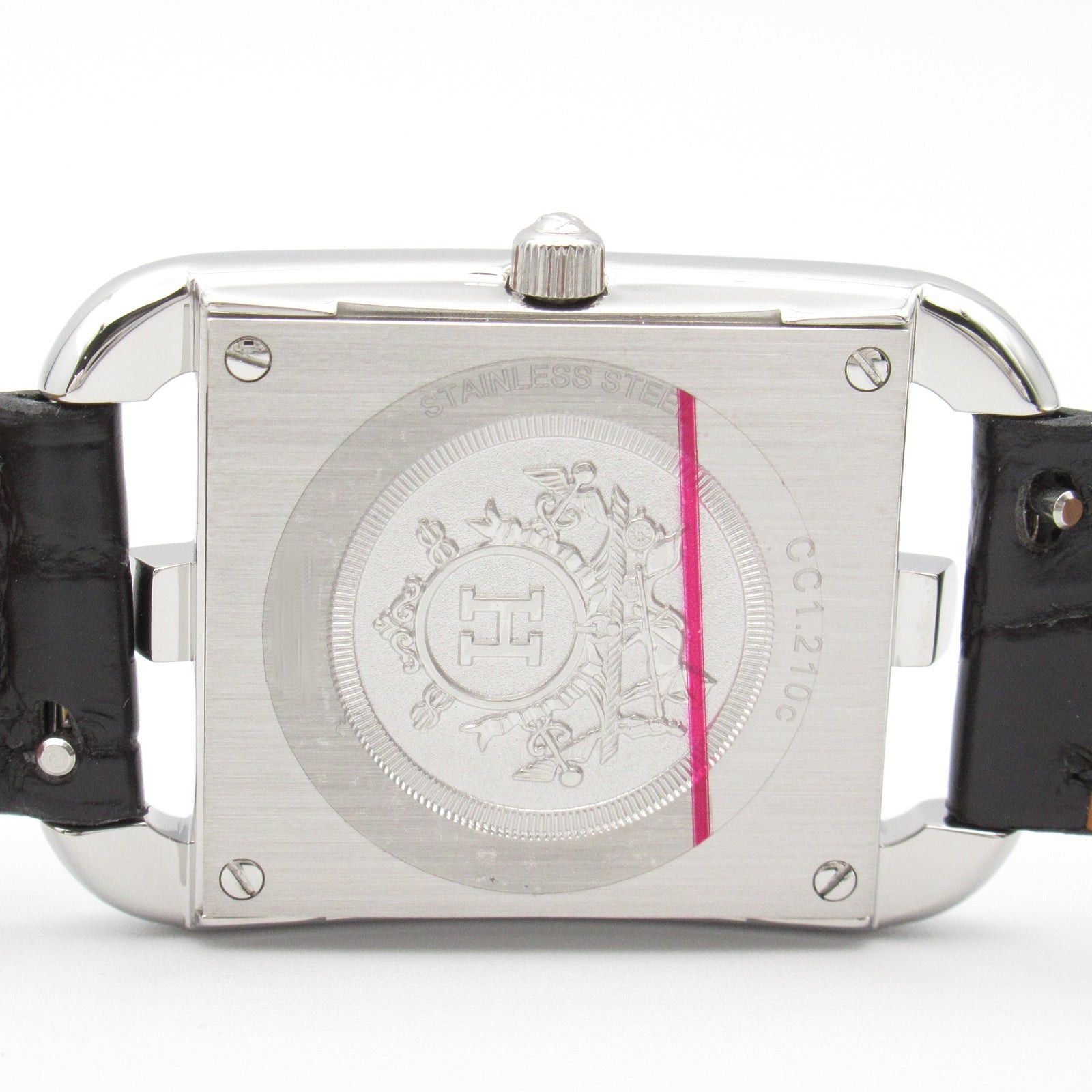 Hermes Hermes Cape Cod Watch Women Quartz Stainless Steel Crocodile Leather Belt Black Size ONE SIZE - 6 Thumbnail