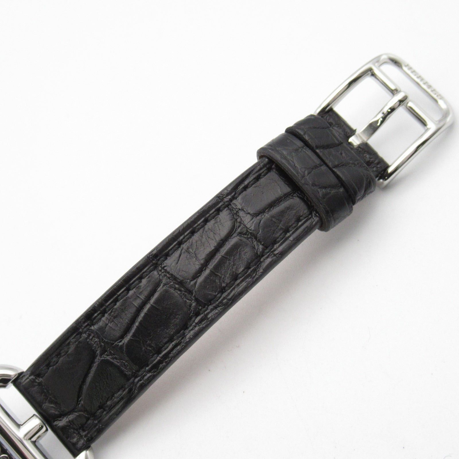 Hermes Hermes Cape Cod Watch Women Quartz Stainless Steel Crocodile Leather Belt Black Size ONE SIZE - 17 Thumbnail