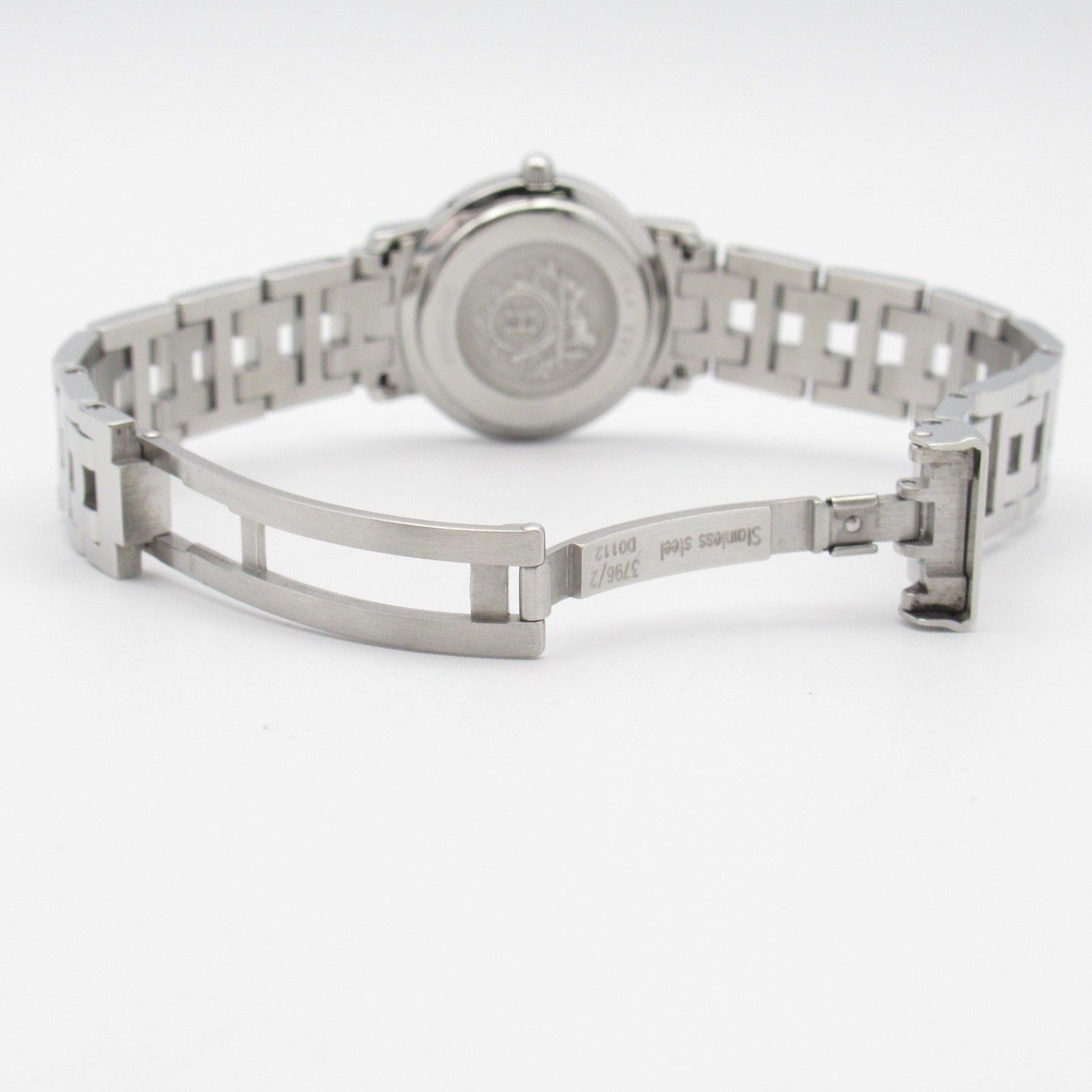 Hermes Hermes Clipper Nacle 12P Diamond Bezel Women Watch Quartz Stainless Steel White Shell Size ONE SIZE - 5 Thumbnail