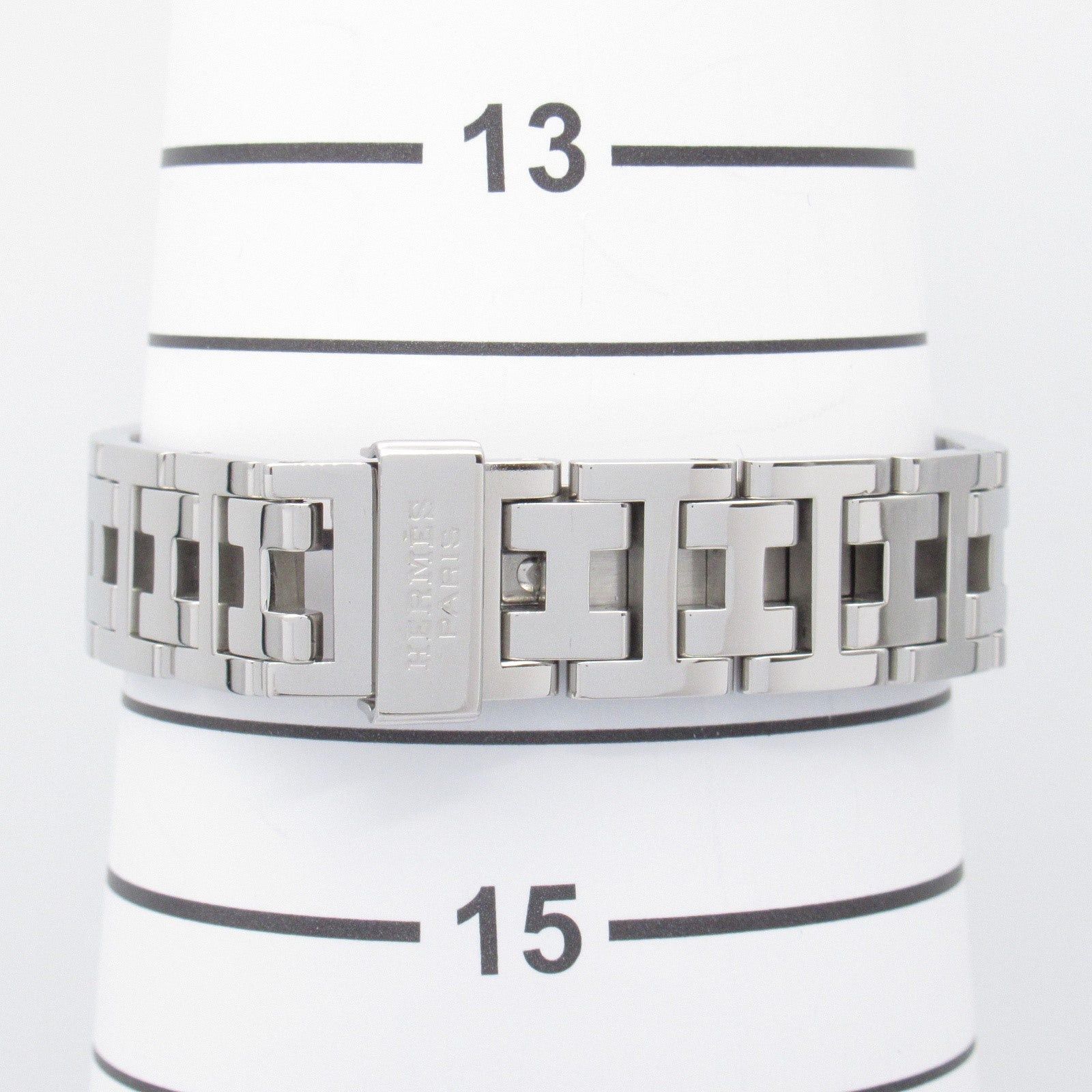 Hermes Hermes Clipper Nacle 12P Diamond Bezel Women Watch Quartz Stainless Steel White Shell Size ONE SIZE - 8 Thumbnail