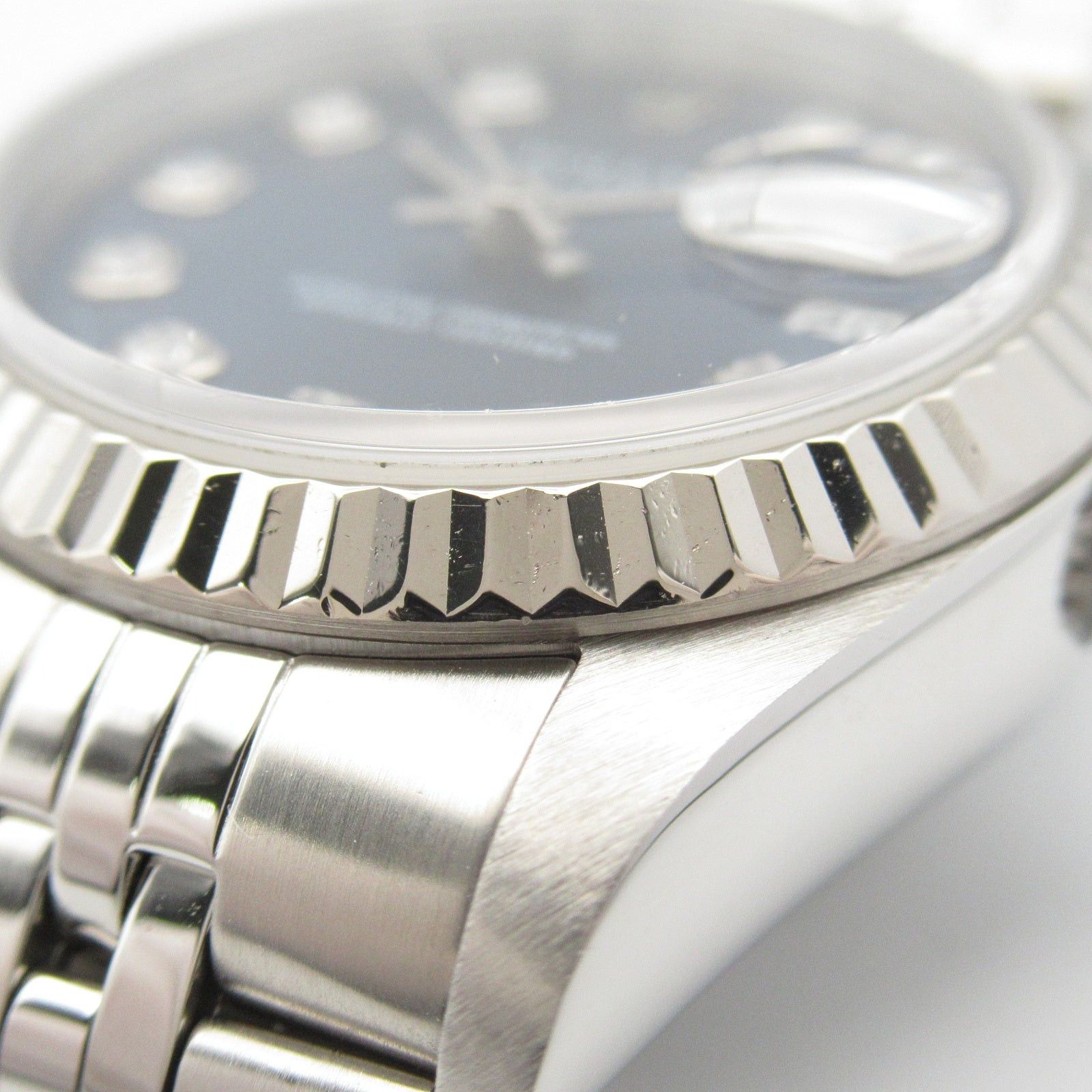 Rolex Rolex Datejust 10P Diamond U Number Women Watch Automatic Winding K18Wg (White Gold) Stainless Steel Blue Np Size ONE SIZE - 10 Thumbnail