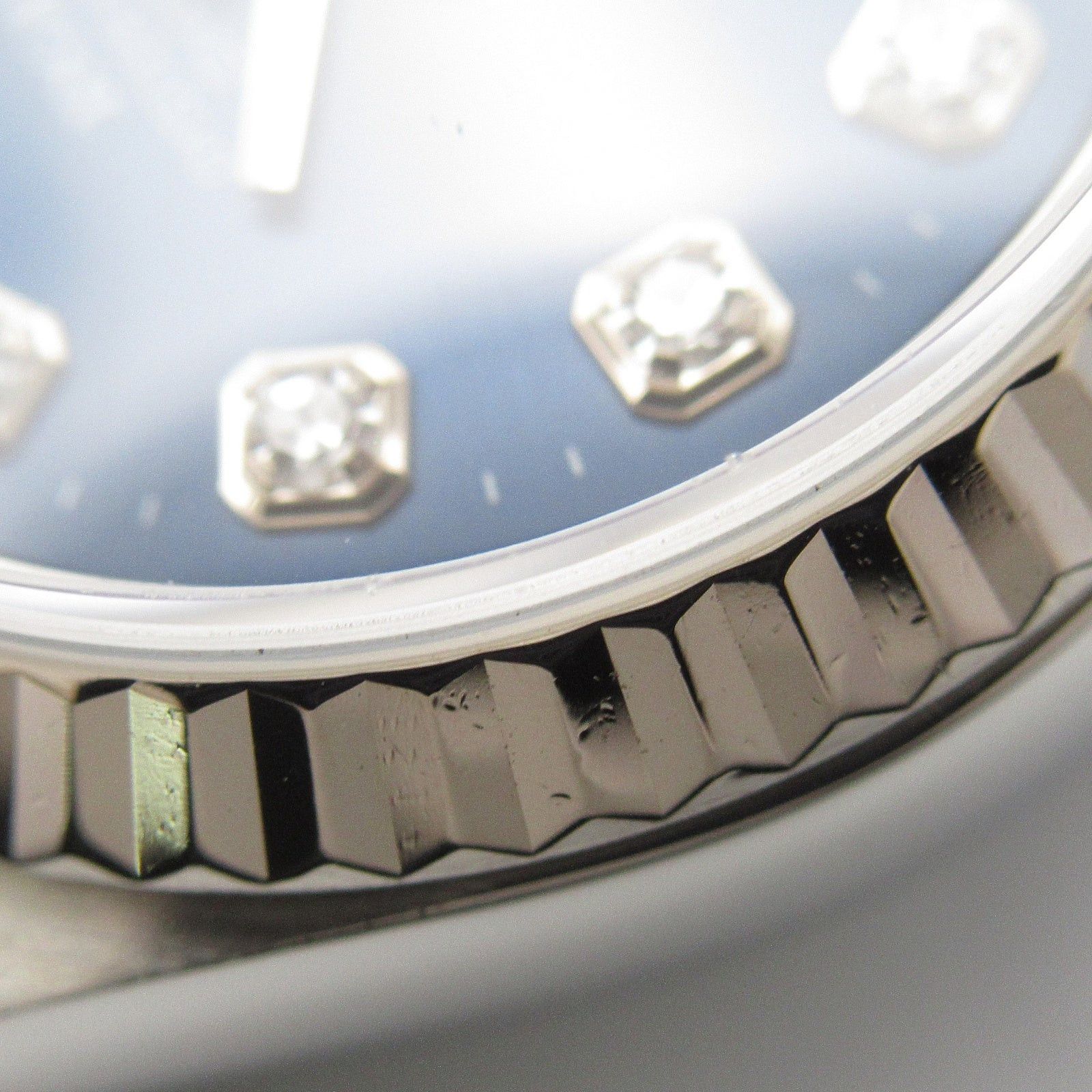 Rolex Rolex Datejust 10P Diamond U Number Women Watch Automatic Winding K18Wg (White Gold) Stainless Steel Blue Np Size ONE SIZE - 9 Thumbnail