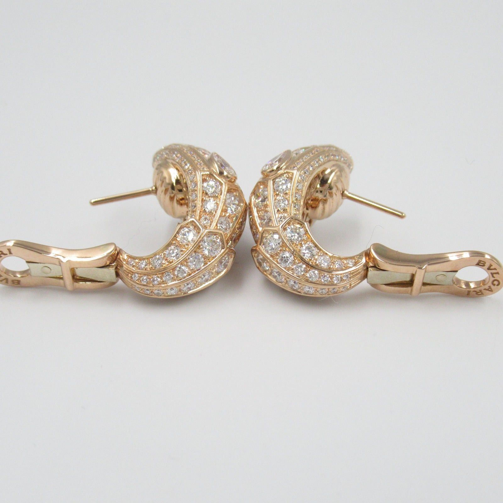 Bvlgari Bvlgari Serpenti Diamond Earrings K18Pg (Pink Gold) Clear Size ONE SIZE - 7 Thumbnail