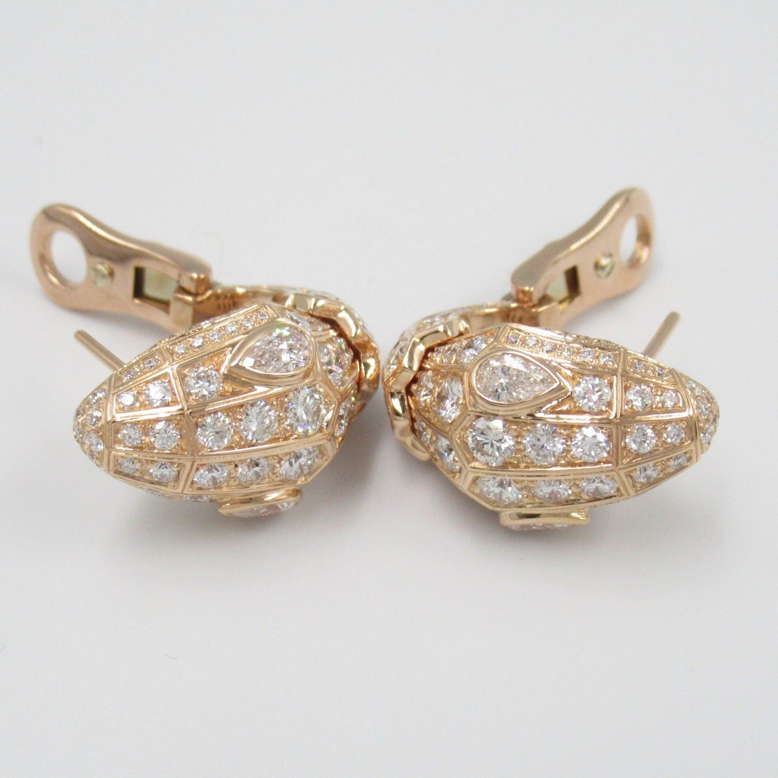 Bvlgari Bvlgari Serpenti Diamond Earrings K18Pg (Pink Gold) Clear Size ONE SIZE - 6 Thumbnail