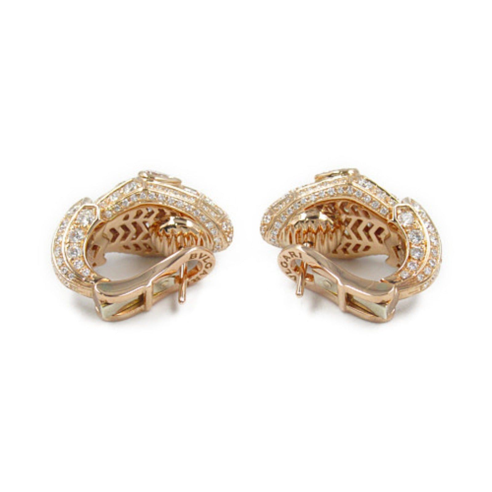 Bvlgari Bvlgari Serpenti Diamond Earrings K18Pg (Pink Gold) Clear Size ONE SIZE - 2 Thumbnail