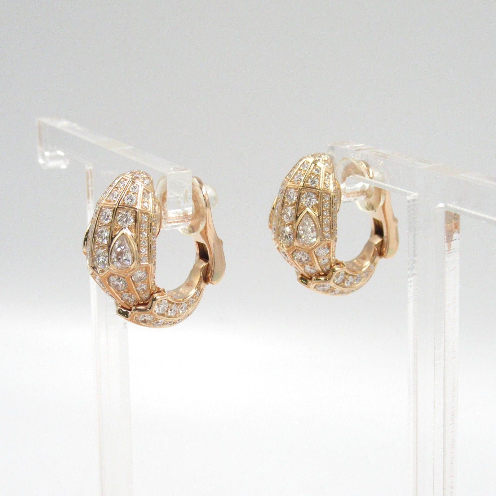 Bvlgari Bvlgari Serpenti Diamond Earrings K18Pg (Pink Gold) Clear Size ONE SIZE - 8 Thumbnail