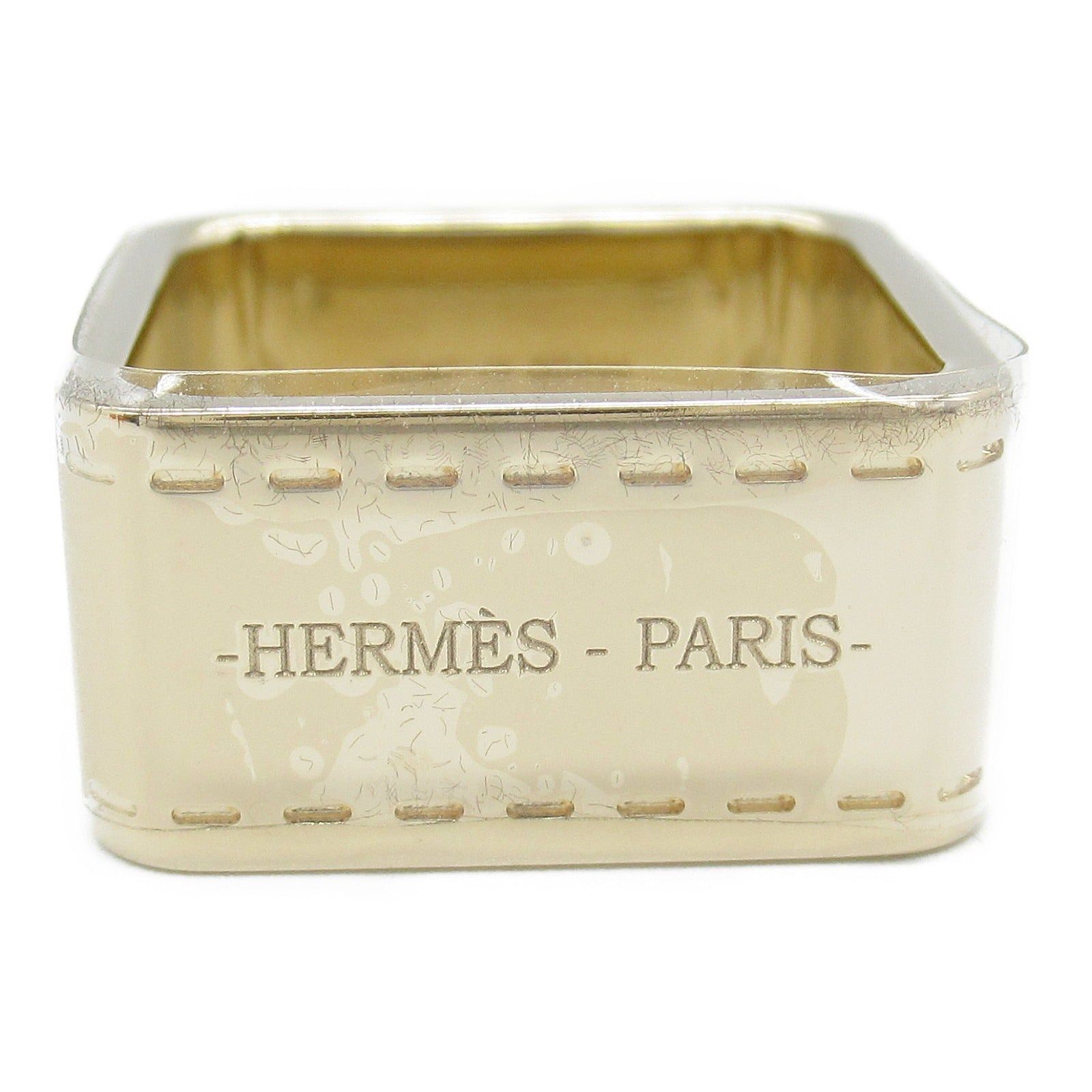 Hermes Hermes Scarf Ring 90 Bolduc Brass Gold Permabrass Size ONE SIZE - 3 Thumbnail