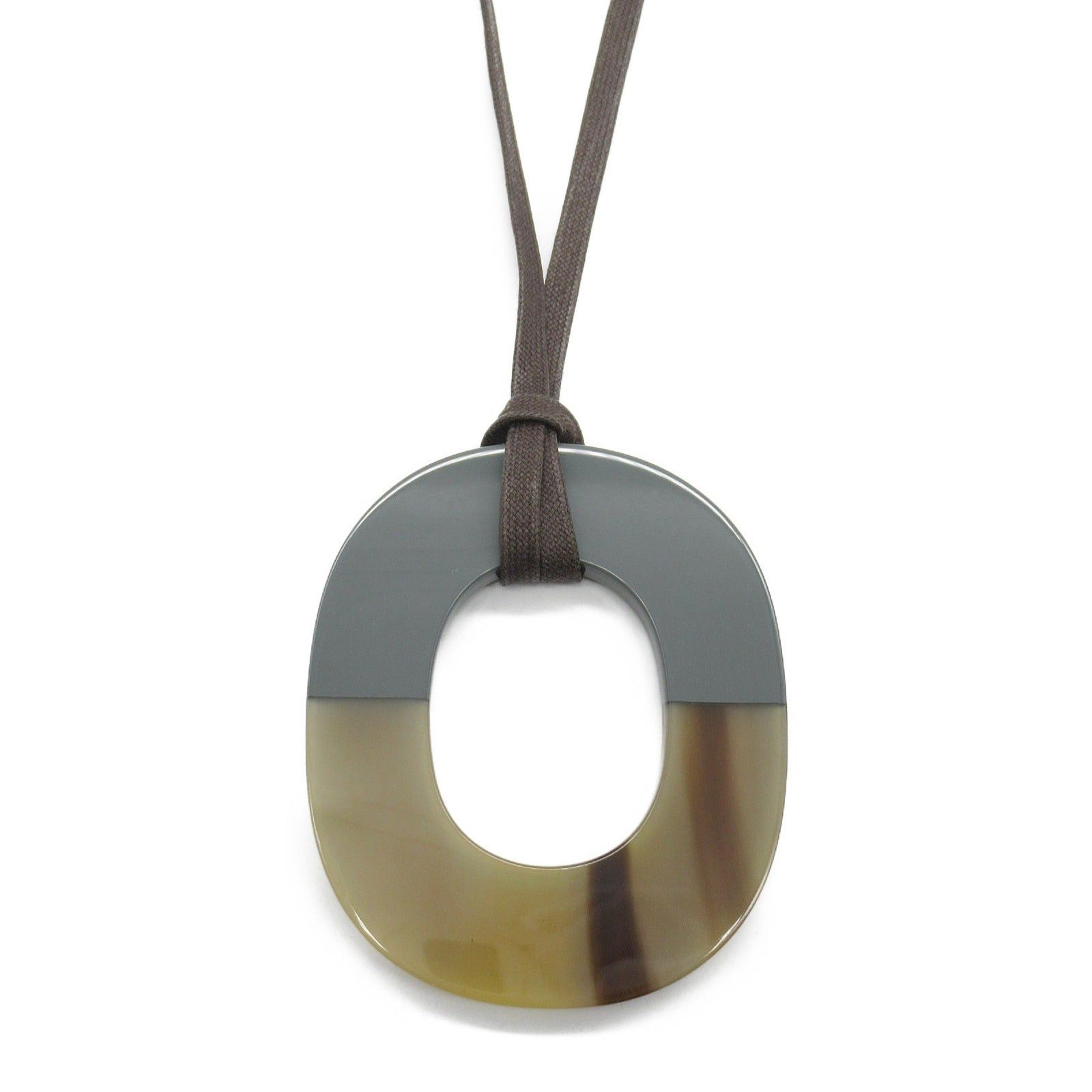 Hermes Hermes Buffer Horn Necklace Others Gray Brown Size ONE SIZE - 2 Thumbnail
