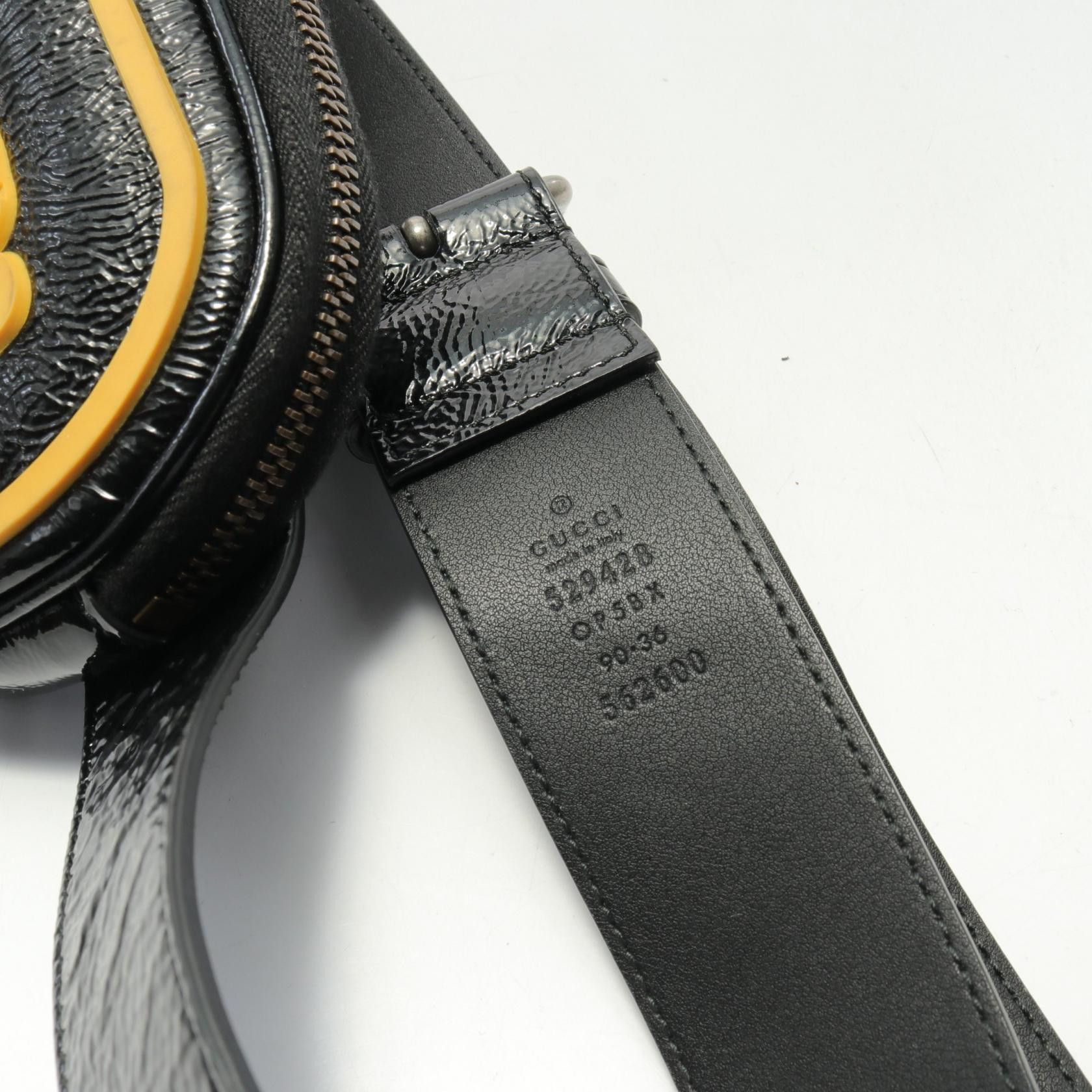 Gucci Gucci Game Patch Logo Belt Bag Body Waist Patent Leather Black Size ONE SIZE - 5 Thumbnail
