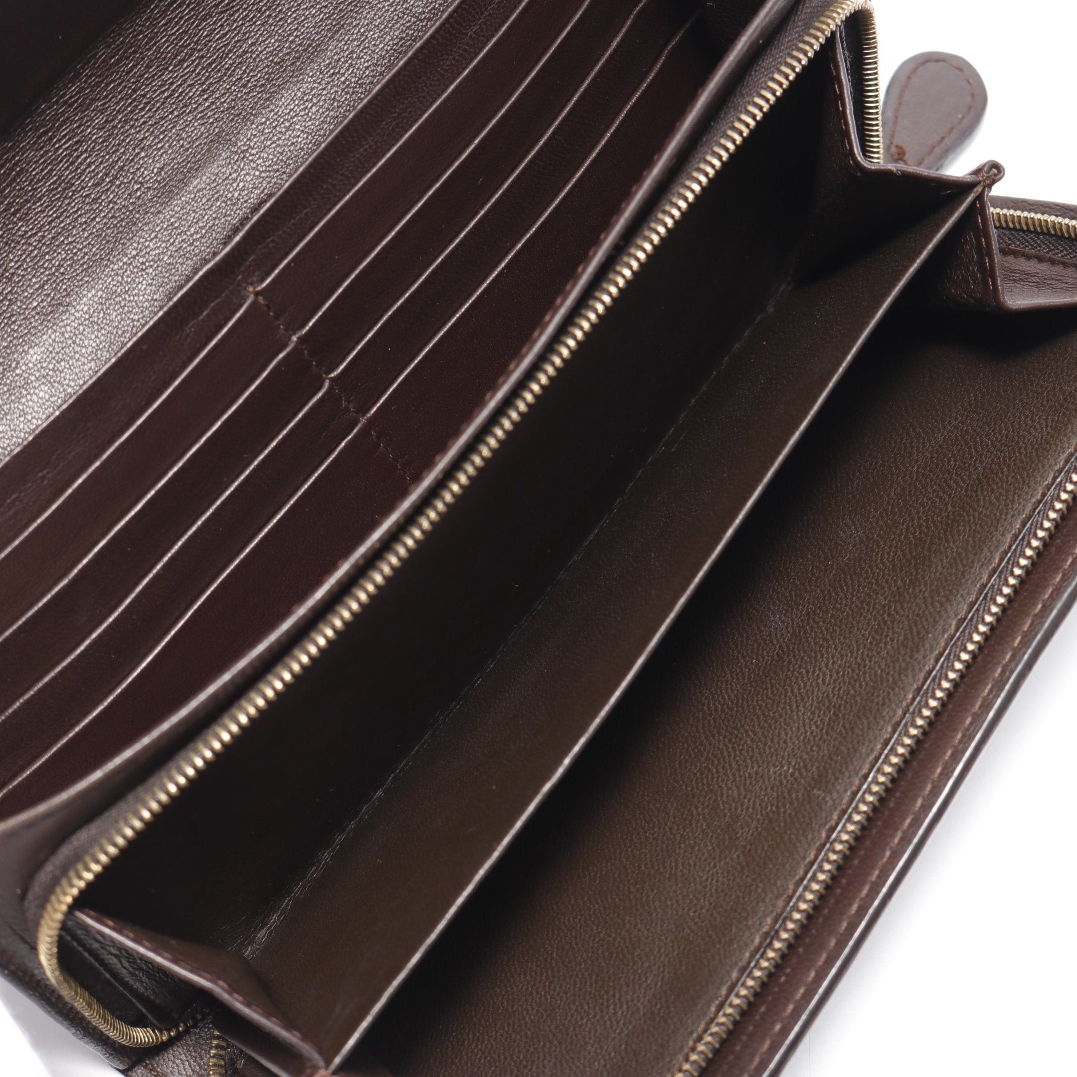 Bottega Veneta Bottega Veneta Intrecciato Bi-Fold Long Wallet Leather Dark Brown Size ONE SIZE - 3 Thumbnail