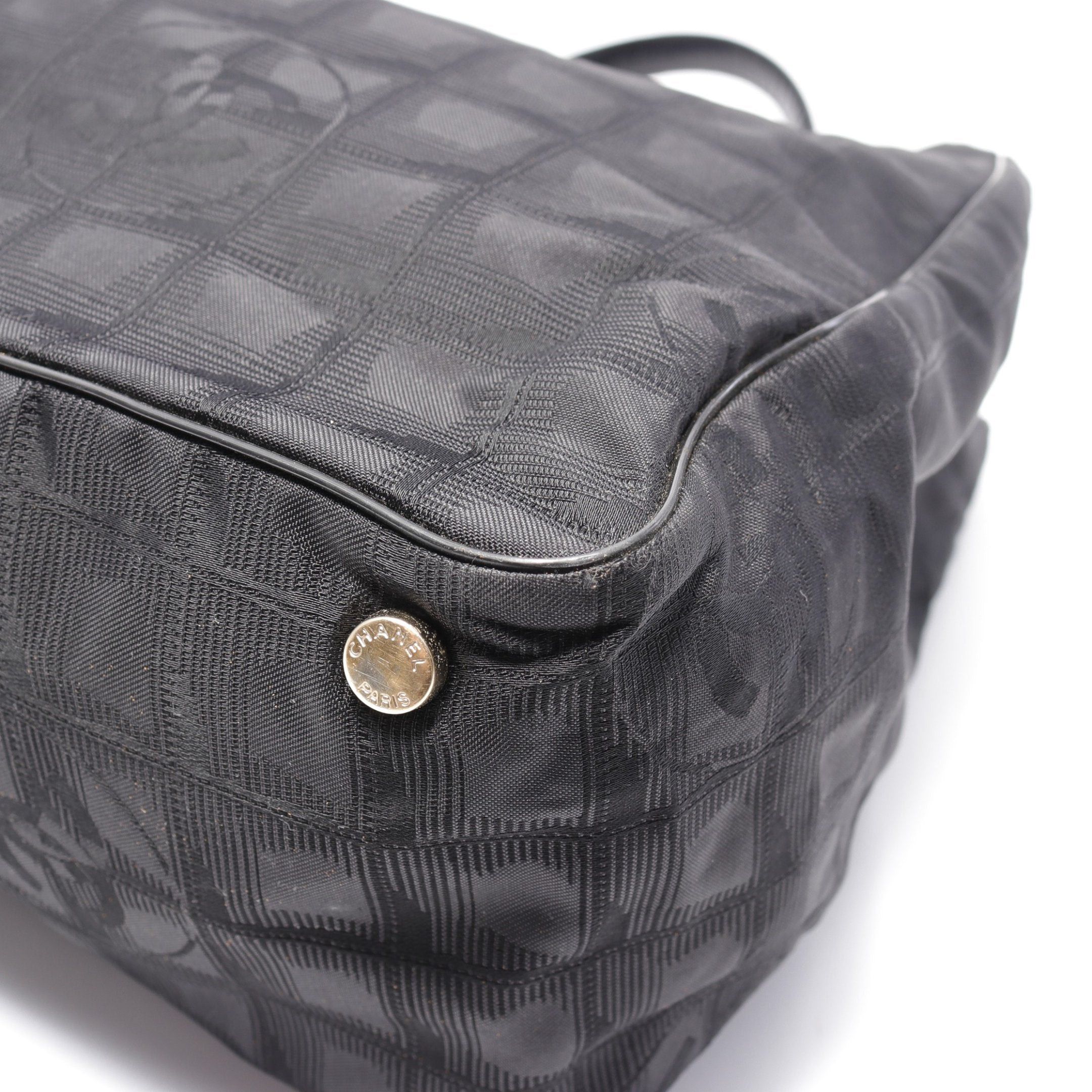 Chanel Chanel New Travel Line Mm Handbag Tote Bag Nylon Canvas Leather Black Gold Hardware Size ONE SIZE - 6 Thumbnail