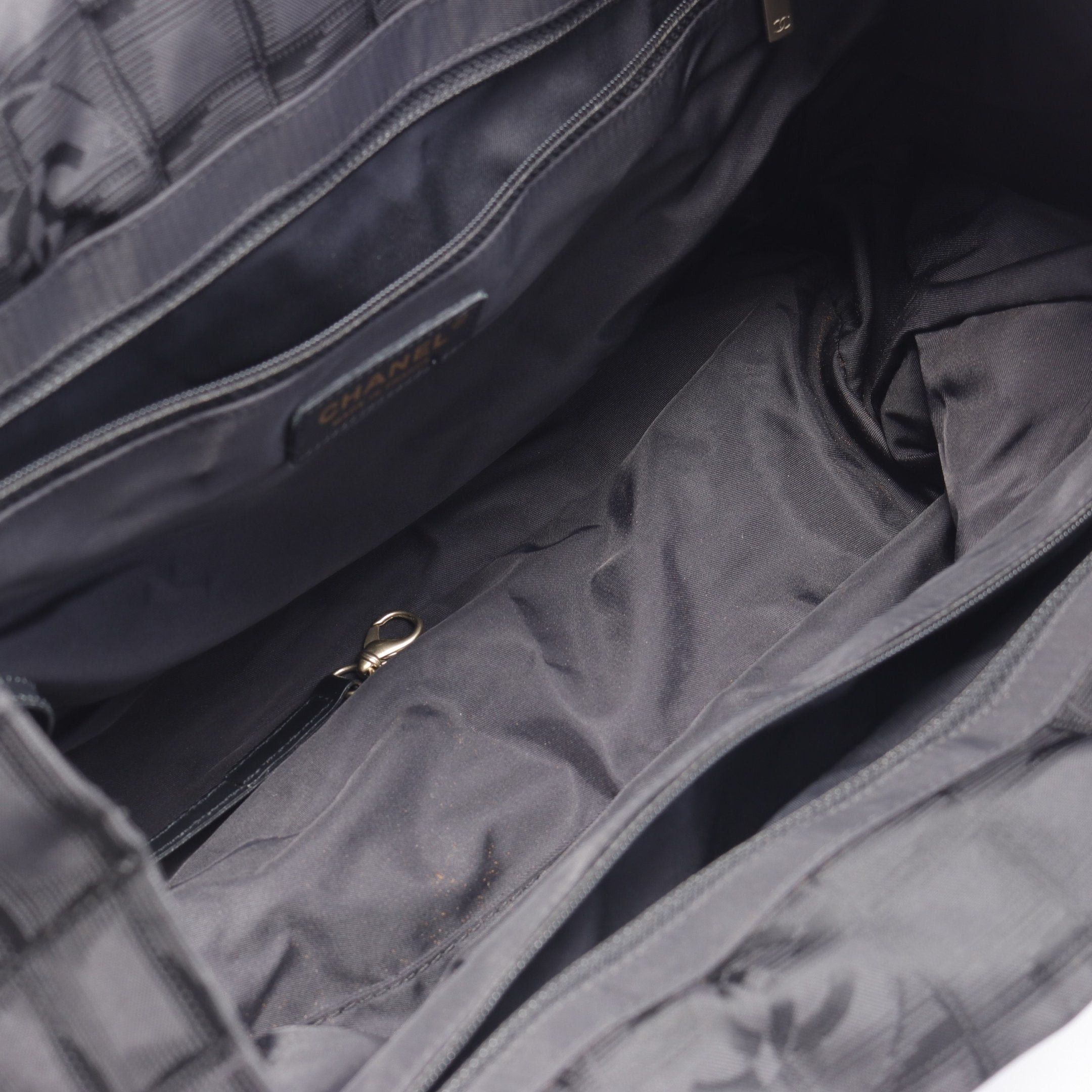 Chanel Chanel New Travel Line Mm Handbag Tote Bag Nylon Canvas Leather Black Gold Hardware Size ONE SIZE - 3 Thumbnail