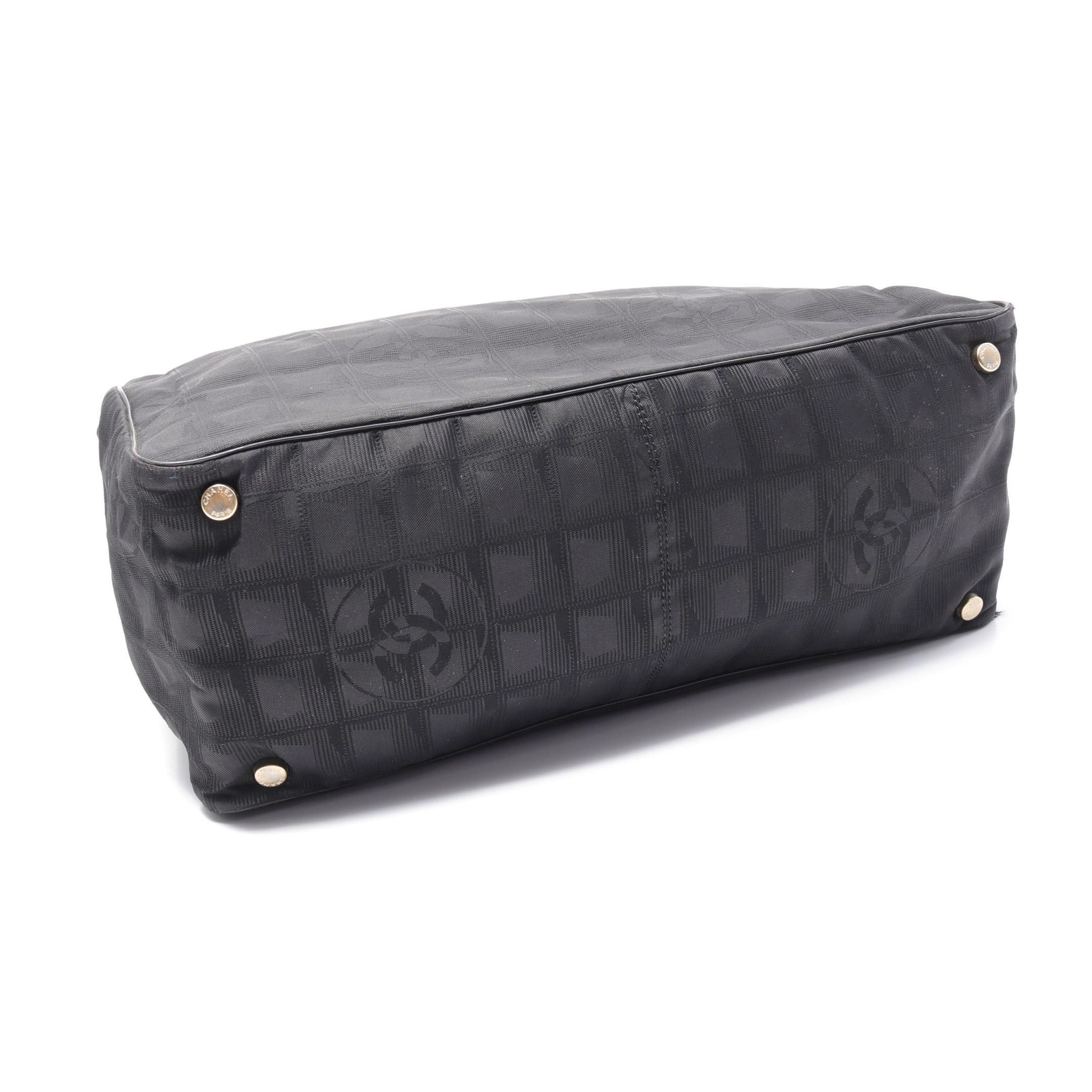 Chanel Chanel New Travel Line Mm Handbag Tote Bag Nylon Canvas Leather Black Gold Hardware Size ONE SIZE - 12 Thumbnail