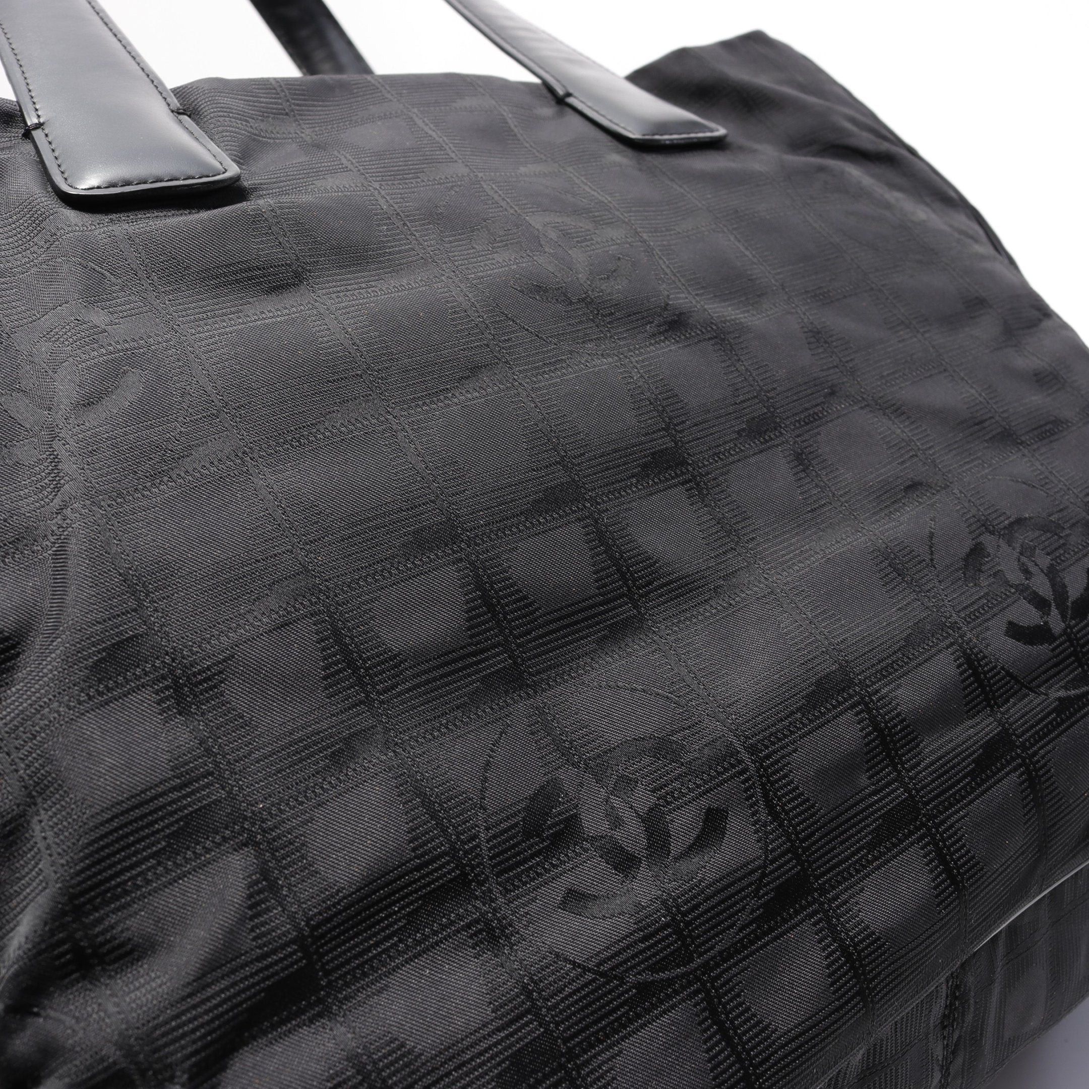 Chanel Chanel New Travel Line Mm Handbag Tote Bag Nylon Canvas Leather Black Gold Hardware Size ONE SIZE - 11 Thumbnail