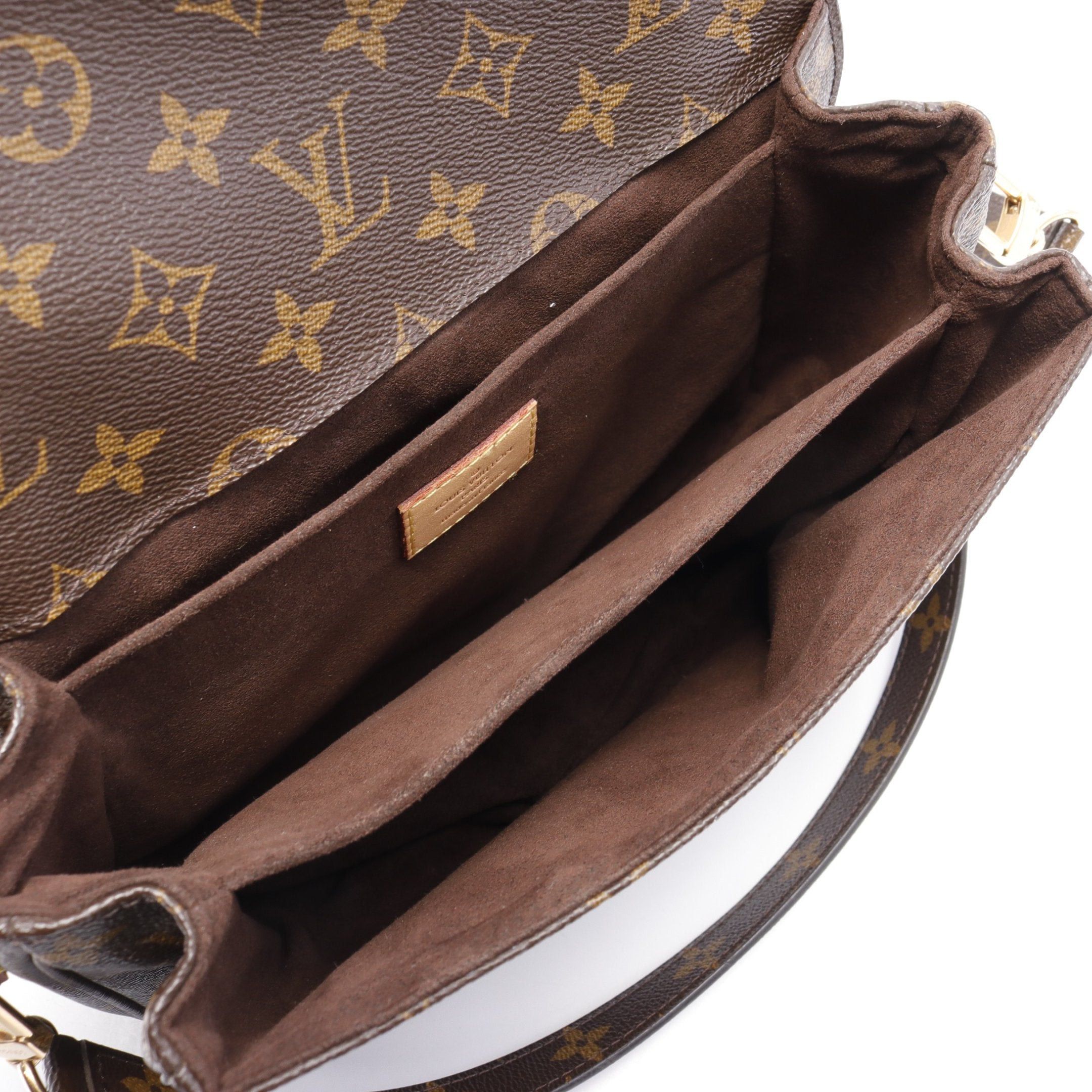Louis Vuitton Louis Vuitton Pochette Metis Mm Monogram Handbag Leather Brown Size ONE SIZE - 3 Thumbnail
