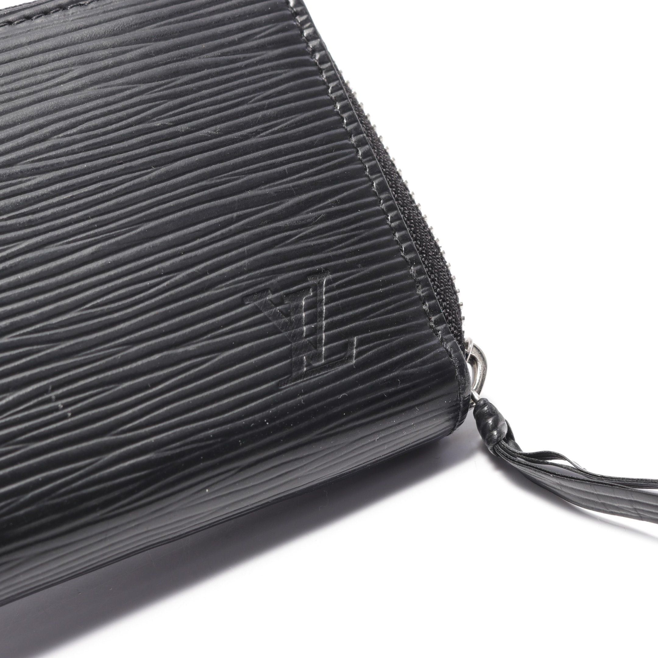 Louis Vuitton Louis Vuitton Portefeuil Clemence Epi Noir Round Zipper Long Wallet Leather Black Size ONE SIZE - 9 Thumbnail