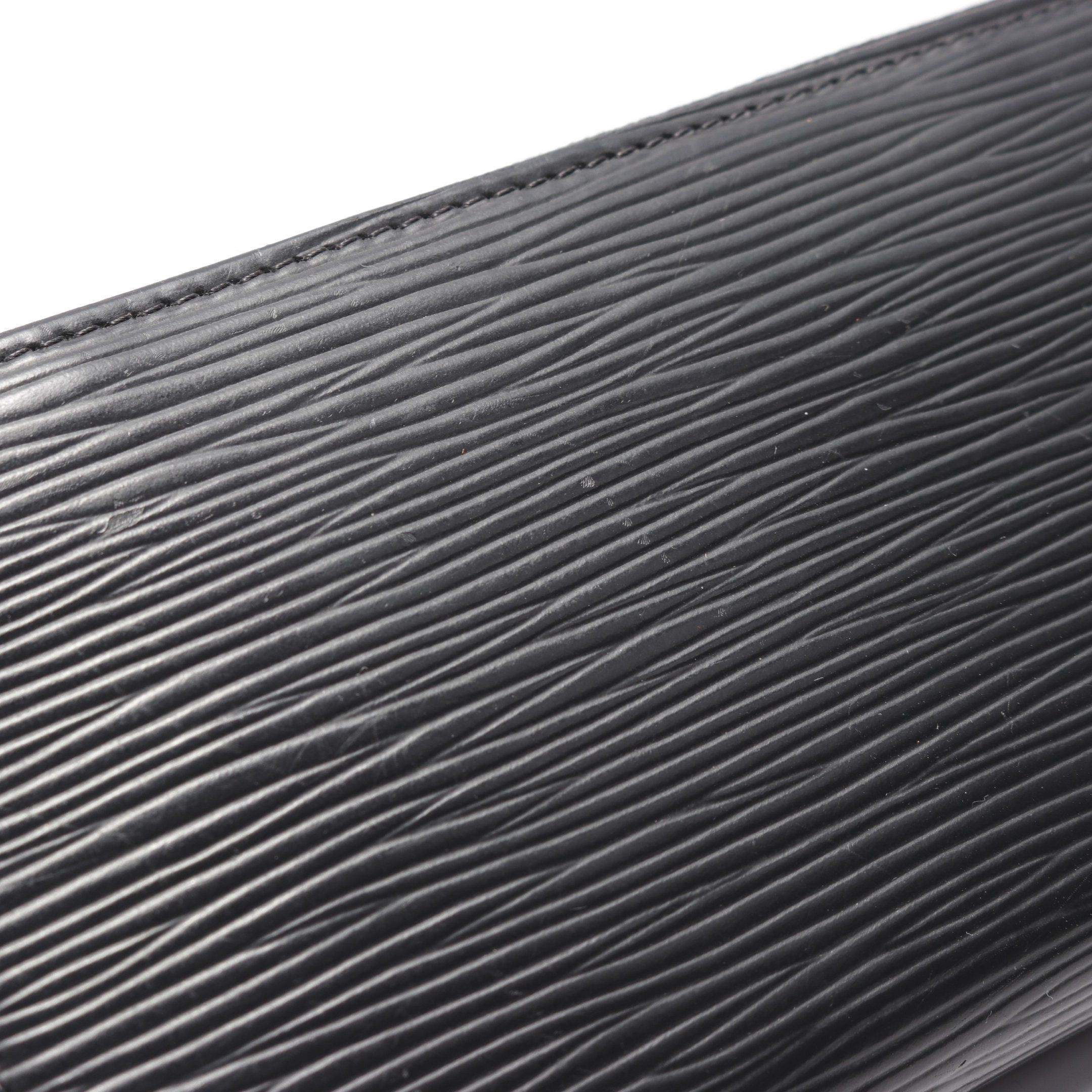 Louis Vuitton Louis Vuitton Portefeuil Clemence Epi Noir Round Zipper Long Wallet Leather Black Size ONE SIZE - 10 Thumbnail