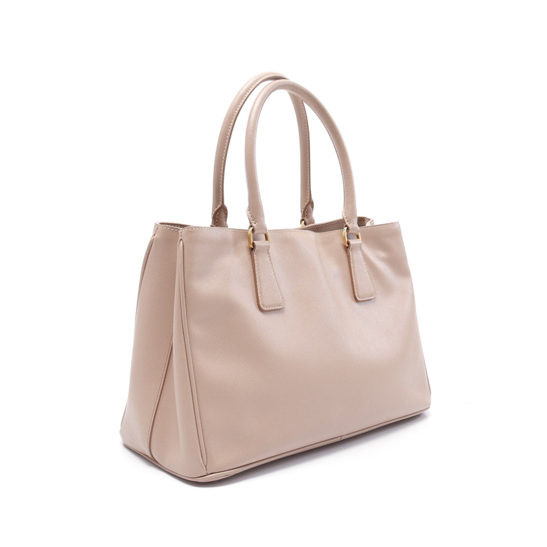 Prada Prada Handbag Tote Bag Saffiano Leather Pink Beige Size ONE SIZE - 2 Thumbnail