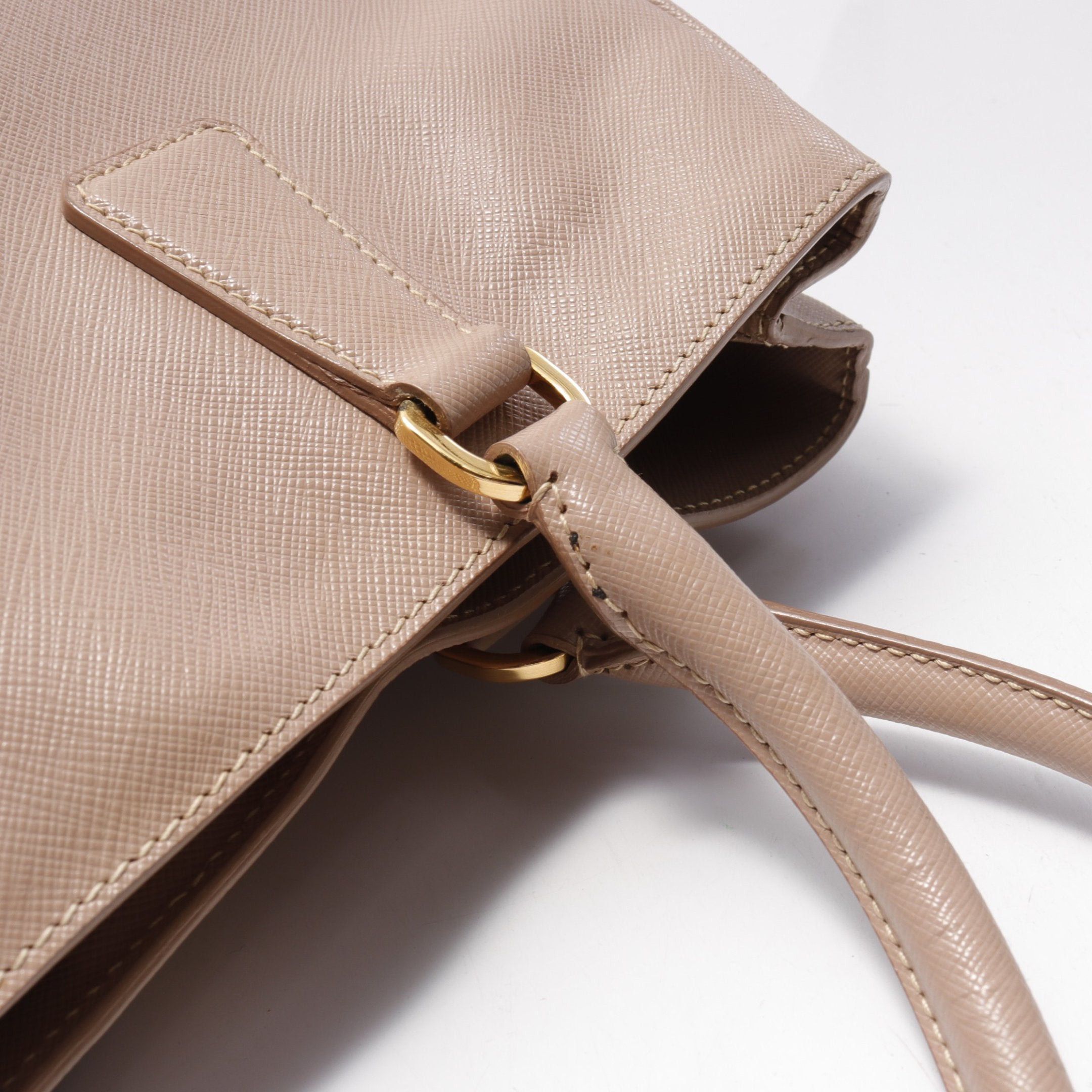 Prada Prada Handbag Tote Bag Saffiano Leather Pink Beige Size ONE SIZE - 7 Thumbnail