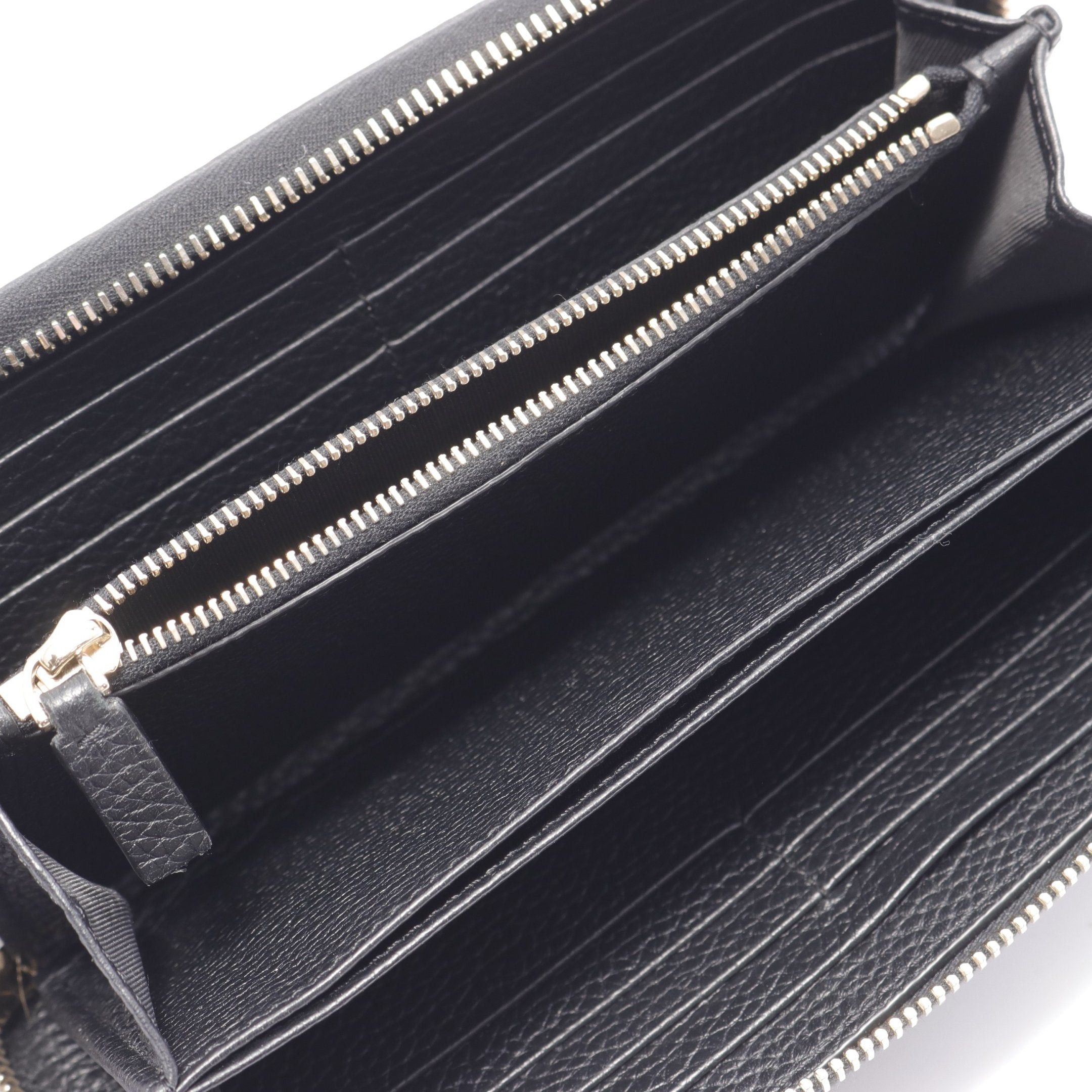 Valentino Valentino Rockstud Round Zipper Long Wallet Leather Black Size ONE SIZE - 3 Thumbnail