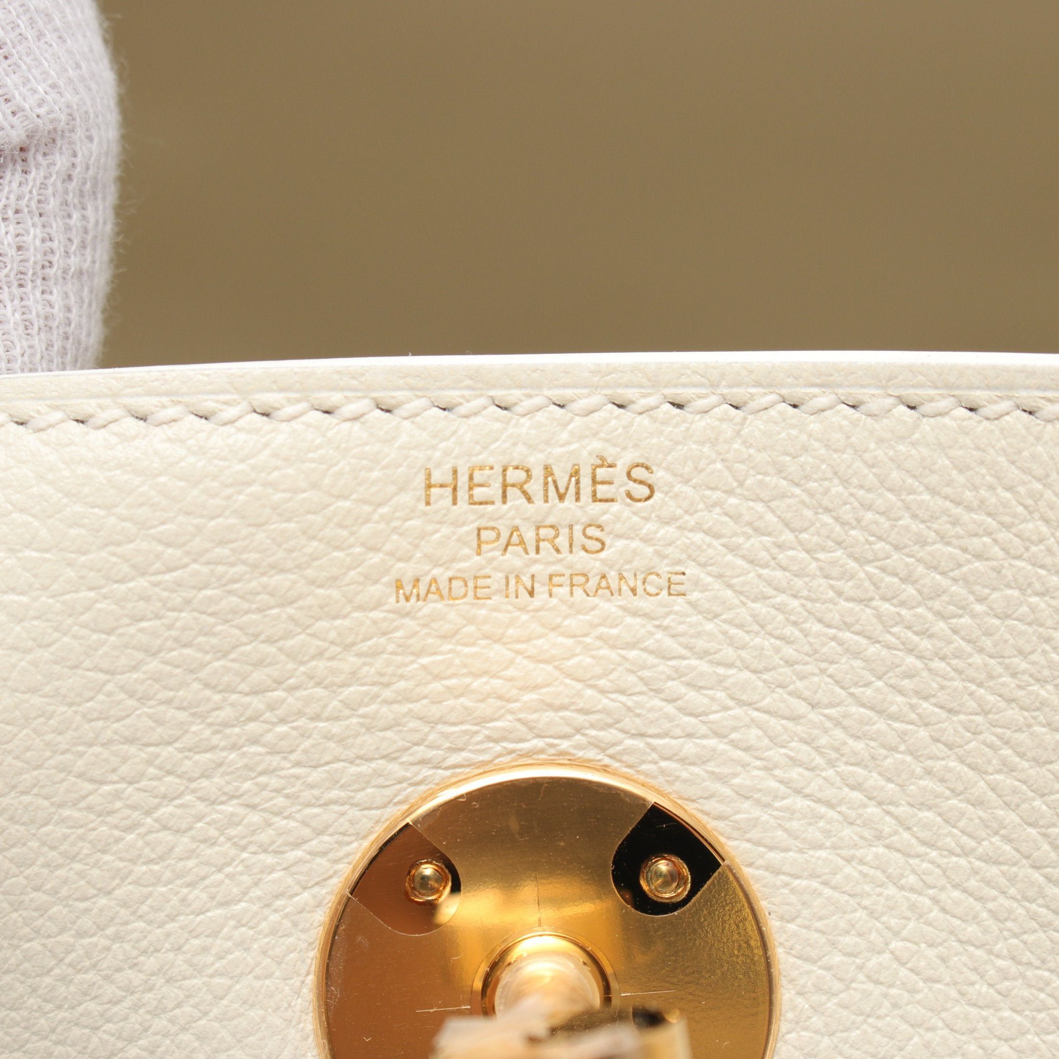 Hermes Hermes Lindy 26 New White Shoulder Bag Evercolor Off Gold Hardware U Stamp Size ONE SIZE - 4 Thumbnail